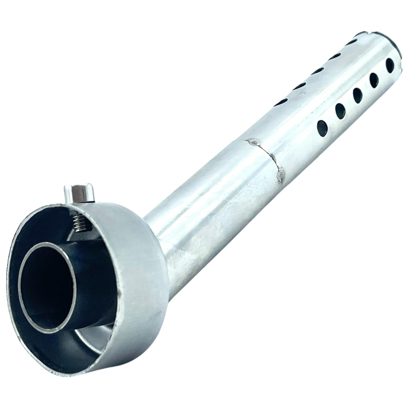 【送料無料】TIGRE BLANC 汎用 インナー サイレンサー 48mm 角度 付き バイク 排気 バッフル マフラー 消音 音量 調整 オートバイ ステンレス 色：ガンメタル