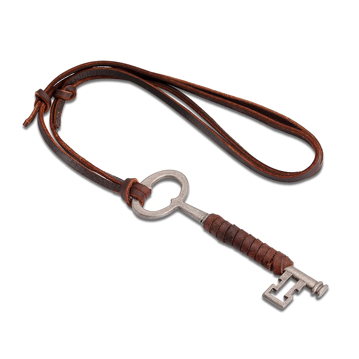 【送料無料】[Richapex] レザーネックレス メンズ ペンダント 長めの革ひも アクセサリー ブロンズ ユ..