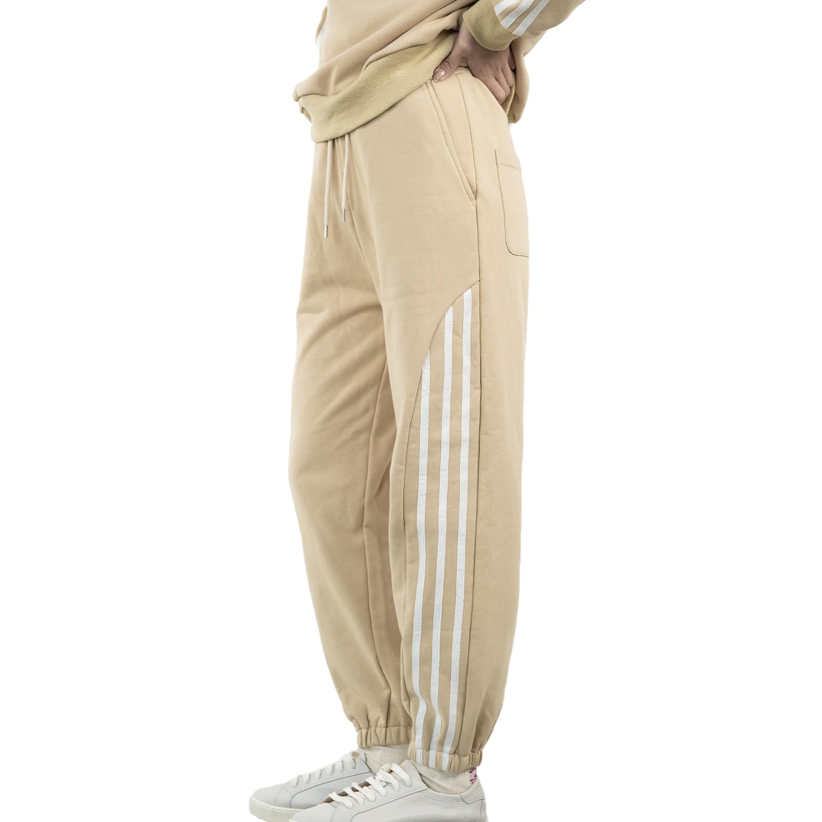 【送料無料】[iito.seasons] レディース ジャージ 下 フィットネスパンツ スウェットパンツ ロングパンツ ジョガーパンツ トレーニング ランニング ゆったり スポーツ カジュアル ボトムス ダンス ヨガ 色：カーキ、サイズ：XL