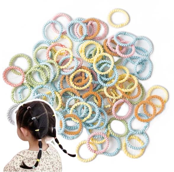 【送料無料】SEEWEN ヘアゴム 子供 髪ゴム キッズ 100本 大容量 絡まらない 髪に傷しない ベビー キッ..