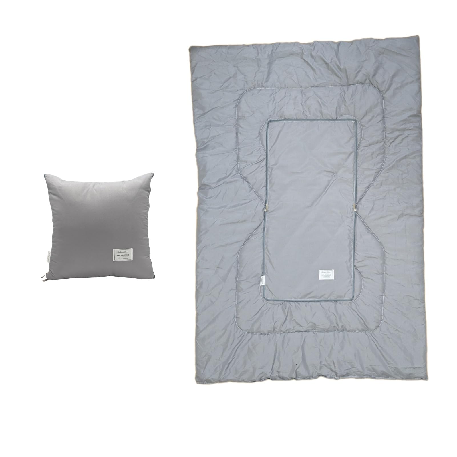 【送料無料】(APOSITV)ブランケット クッション 2way 多機能 車 アウトドア 防災 災害 大判 色：グレー..