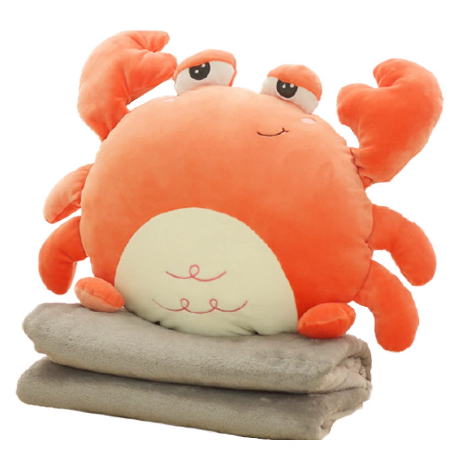 【送料無料】(APOSITV)かに ぬいぐるみ ブランケット ひざ掛け クッション 大きめ 収納 柔 ...