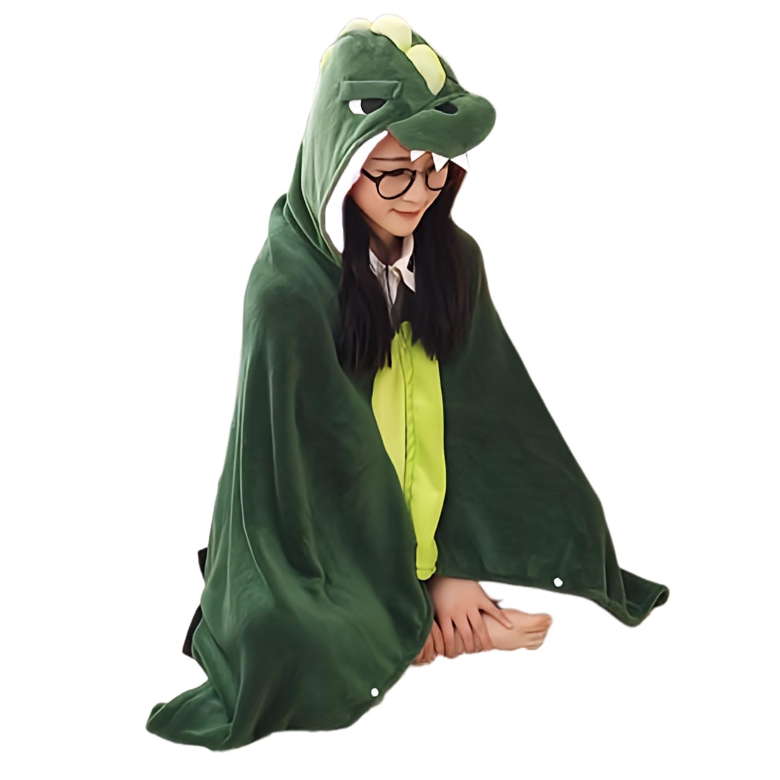 【送料無料】(APOSITV)ブランケット 恐竜 ひざ掛け 大判 暖かい ふわふわ もこもこ ボタン ...