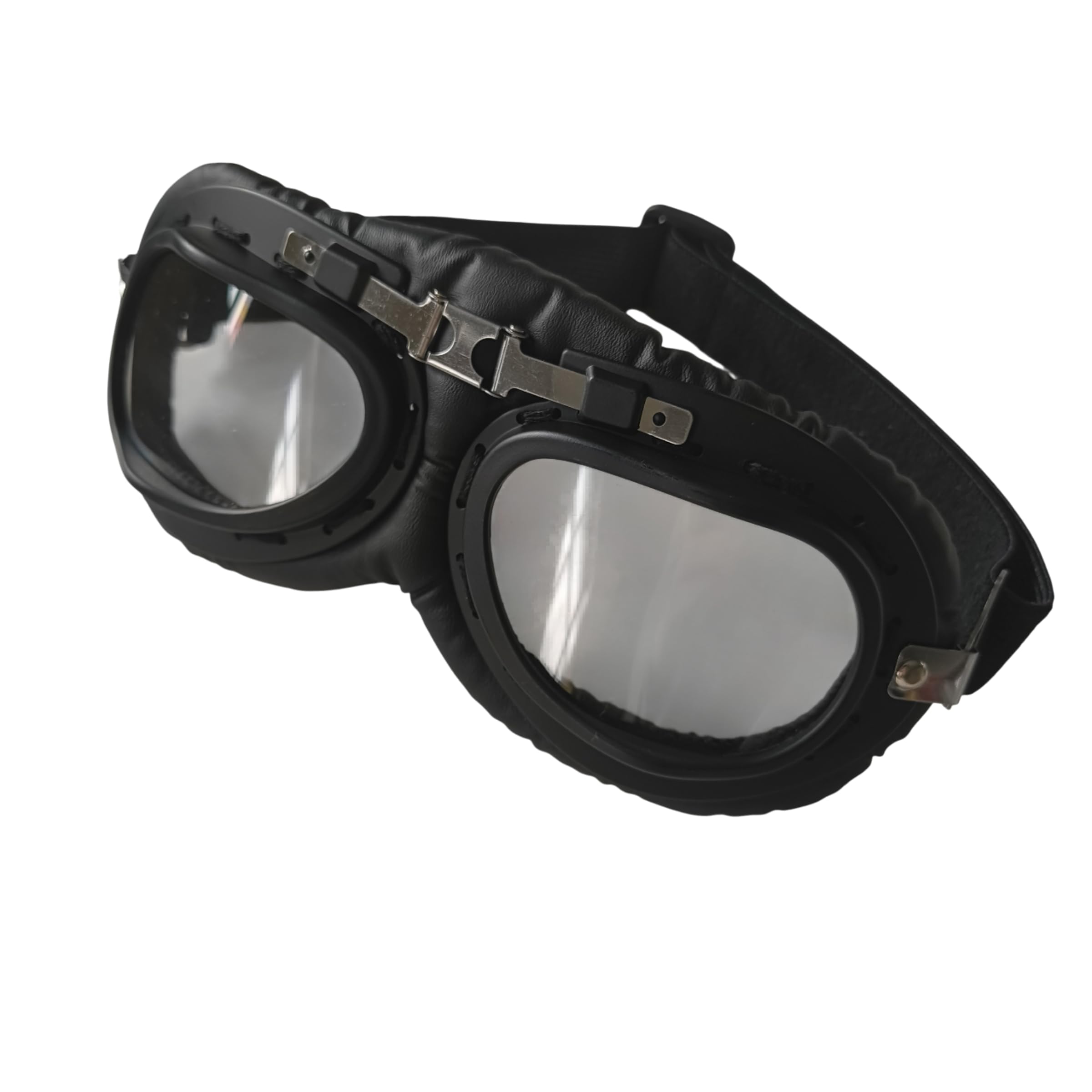 【送料無料】[千卓] 透明PCレンズ 安全オートバイ用 ゴーグル 折りたたみ バイク用 ゴーグル 色：ブラ..