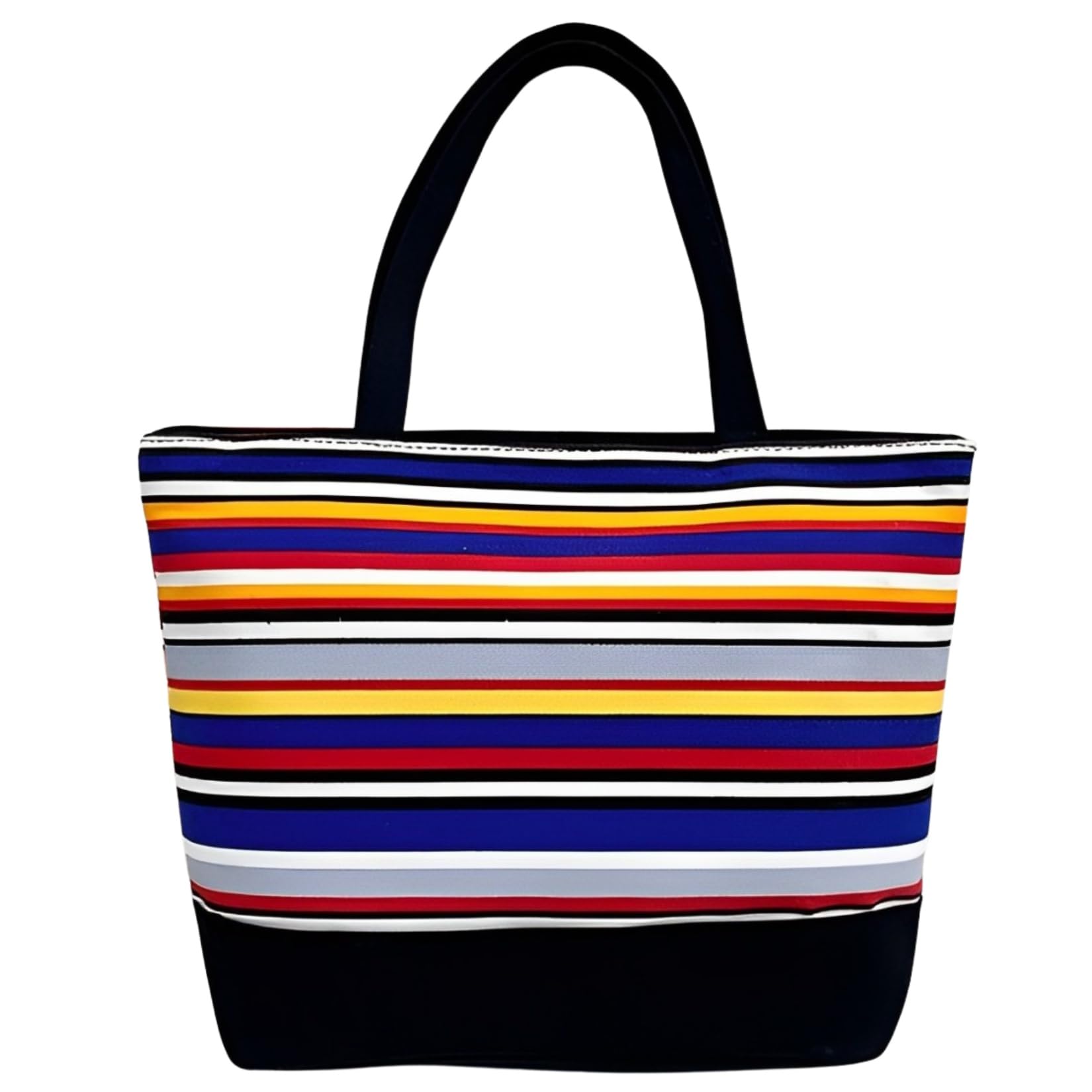 【送料無料】[APOSITV] トートバッグ レディース ボーター ストライプ コンビカラー 大容量 ...