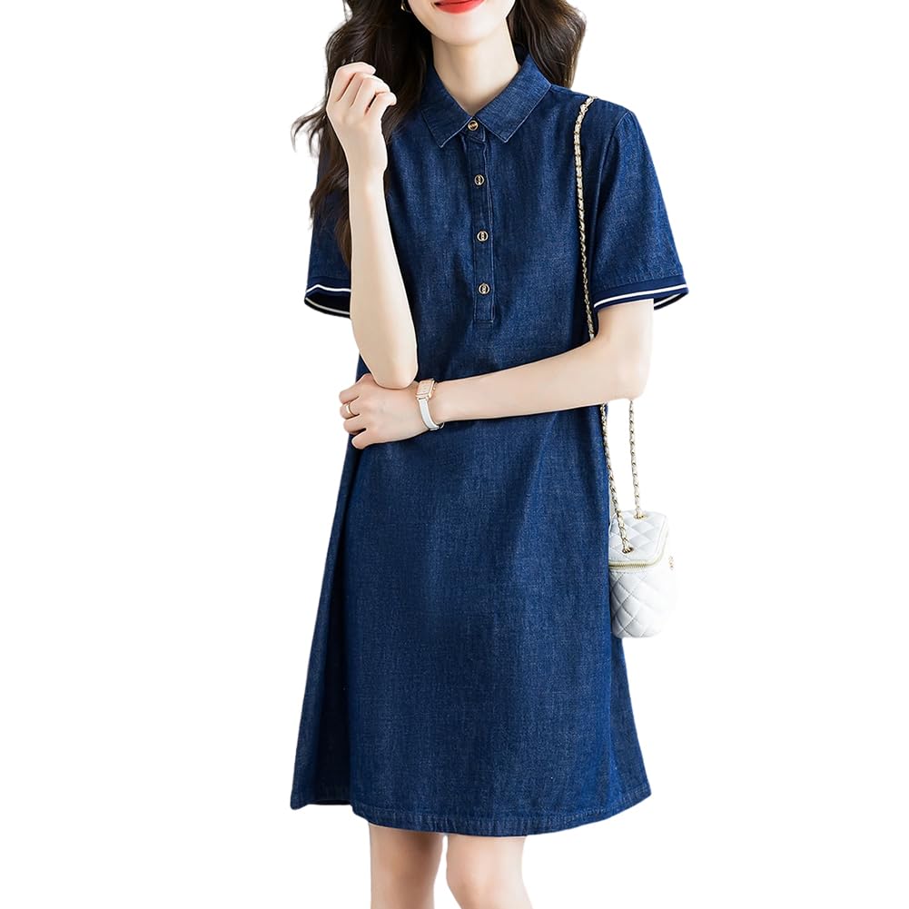 【送料無料】[KIKIGACI] ワンピース レディース シャツ ロング丈 半袖 体型カバー 大きい ...