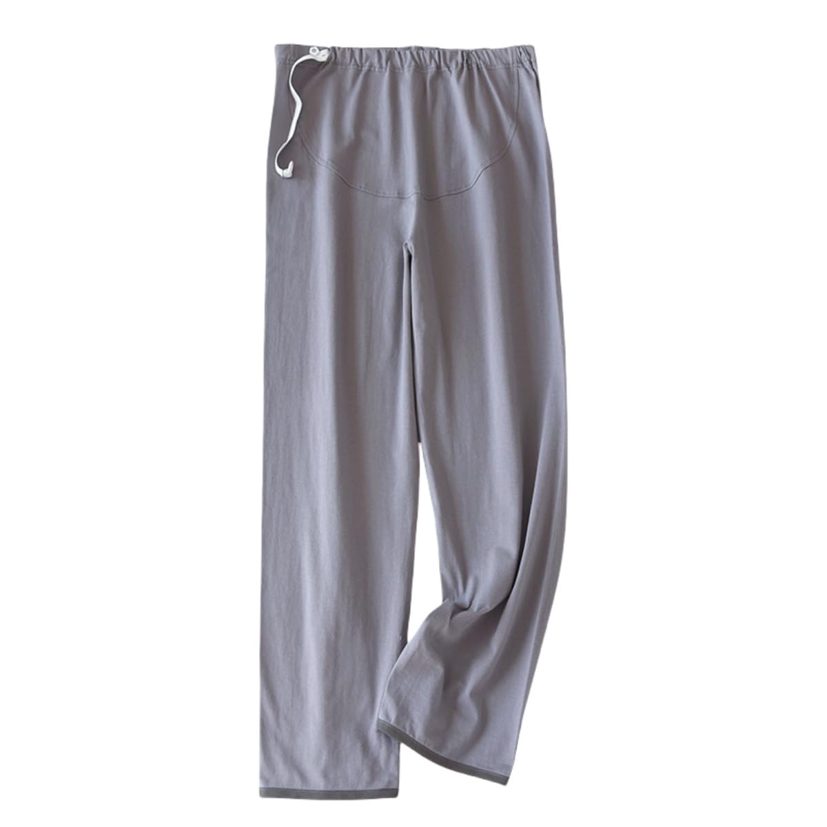 【送料無料】[KARZUKI] マタニティ パジャマパンツ ロング ルームウェア 春夏秋 妊娠ボトムス 薄手 動きやすい モーダル 無地 ハイウエスト マタニティショーツ シンプル アジャスター調整 色：星空灰（綿柄）、サイズ：L