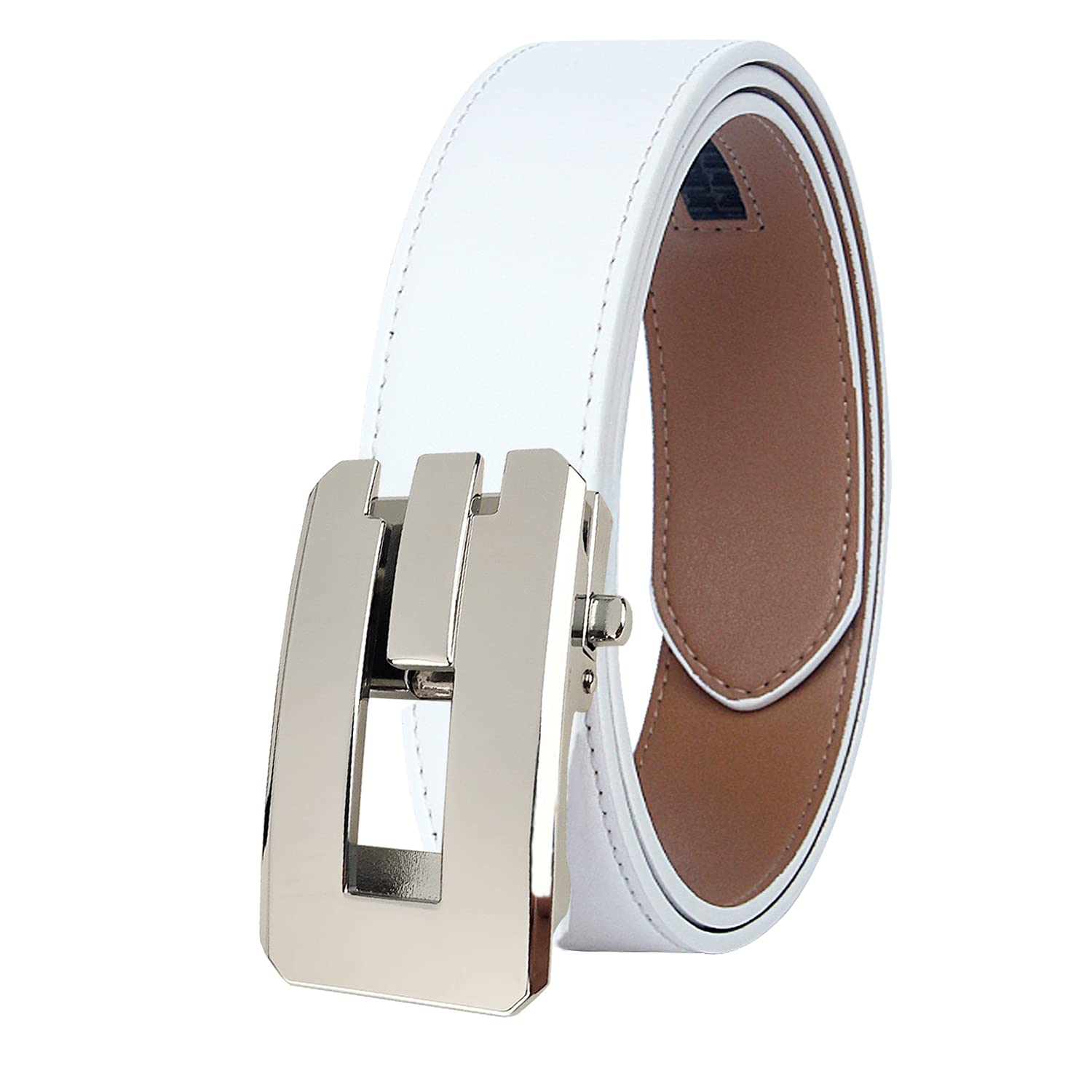 【送料無料】JunLTX ゴルフ ベルト メンズ 紳士 オートロック式 ビジネス おしゃれ レザー 穴無し 通勤..