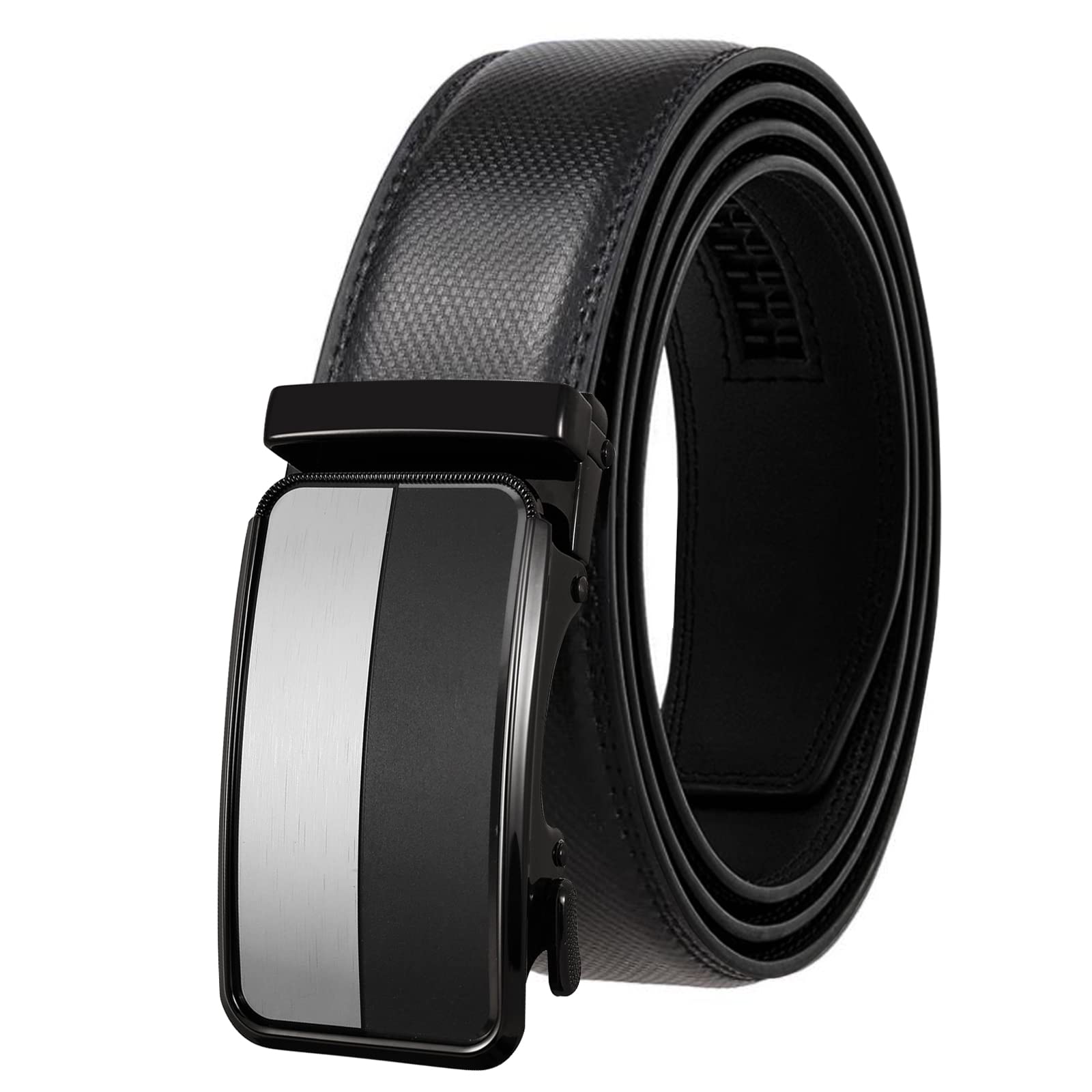 【送料無料】[JunLTX]ベルト メンズ ビジネス 大きいサイズ オートロック 穴なし スーツ ベルト 無段階..