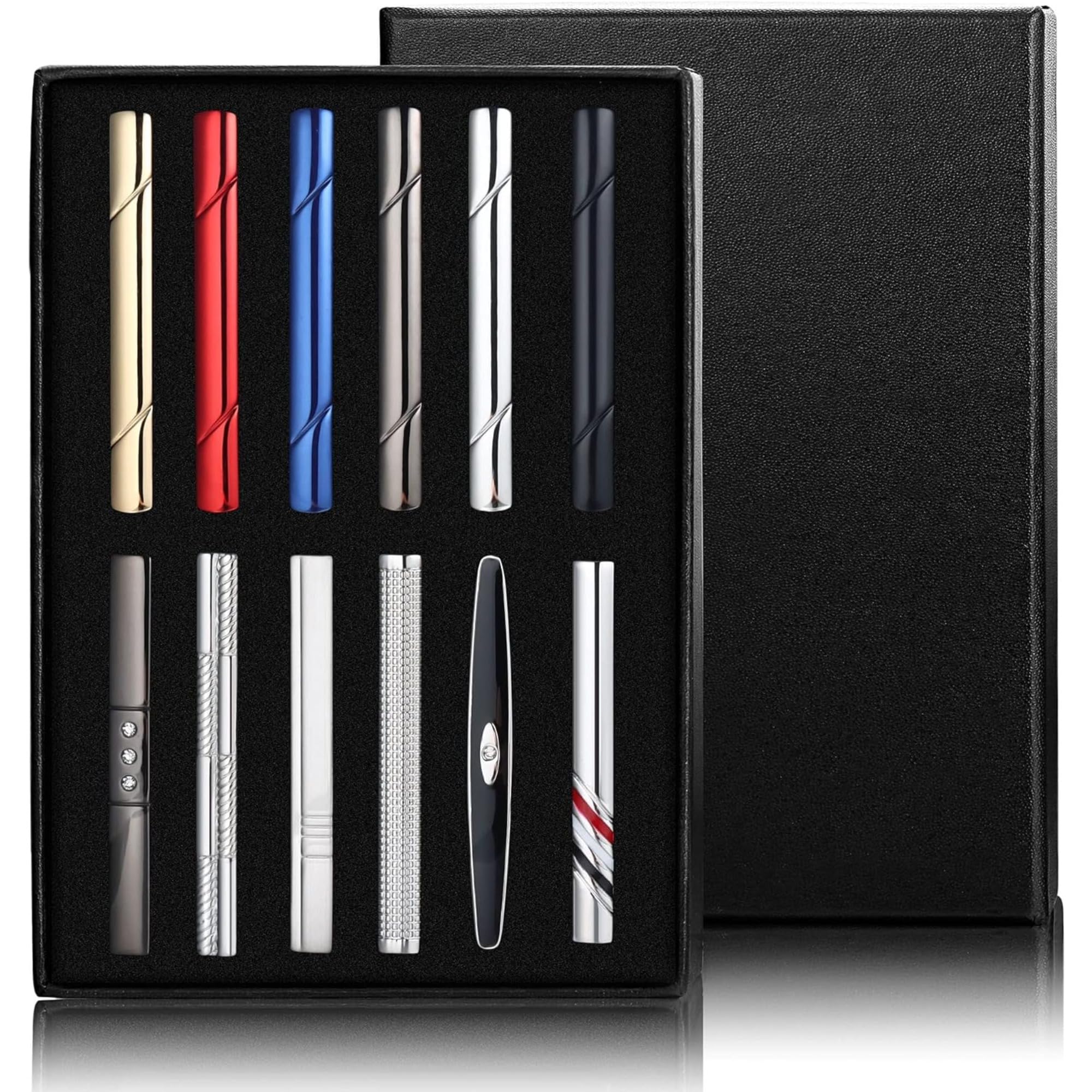 【送料無料】Jstyle タイピン メンズ 12点 ビジネス 男性 シンプル ネクタイピン セット お洒落 紳士 ..