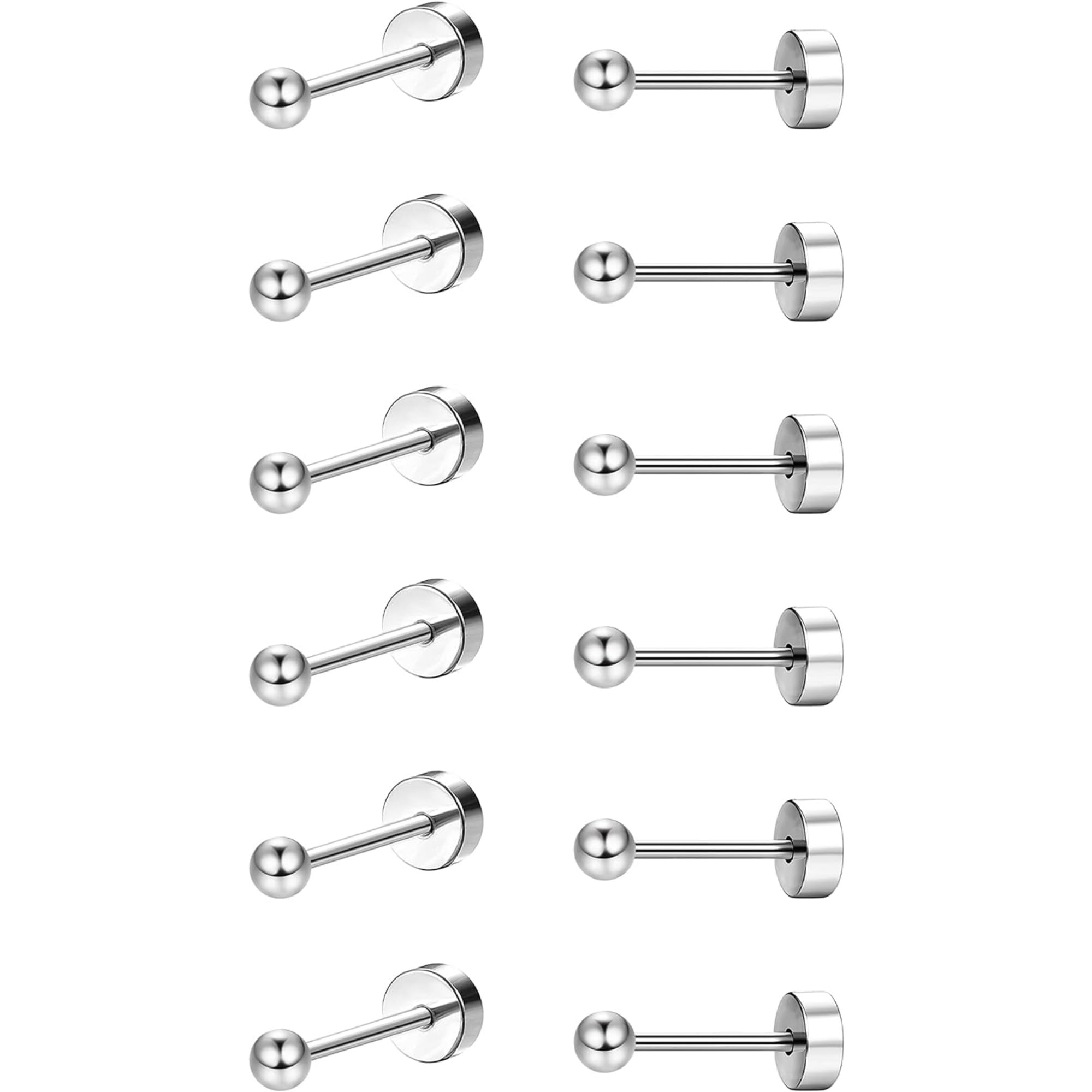 【送料無料】[Jstyle] チタン ピアス レディース 人気 スタッドピアス 女性 20g 軟骨 ピアス オパール 耳用 ボール ジルコニア G23 低刺激性 フラットバック ピアス スタッド