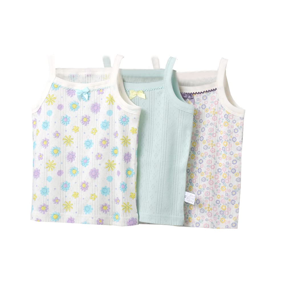 【送料無料】[Baby koi] ベビー服タンクトップ女の子ガールズキッズメッシュ柄2枚組小学生贈り物肌着虹..