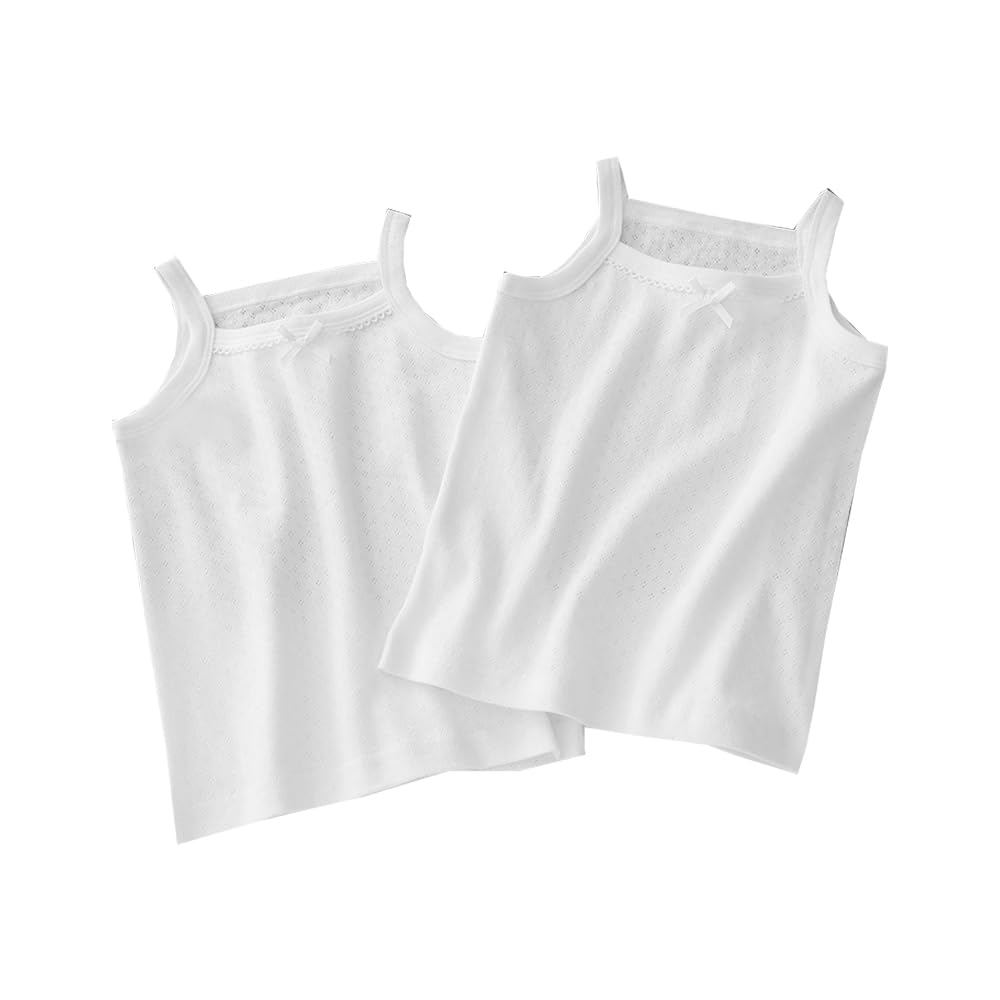 【送料無料】[Baby koi] ベビー服タンクトップ女の子ガールズキッズメッシュ柄2枚組小学生贈り物肌着虹..