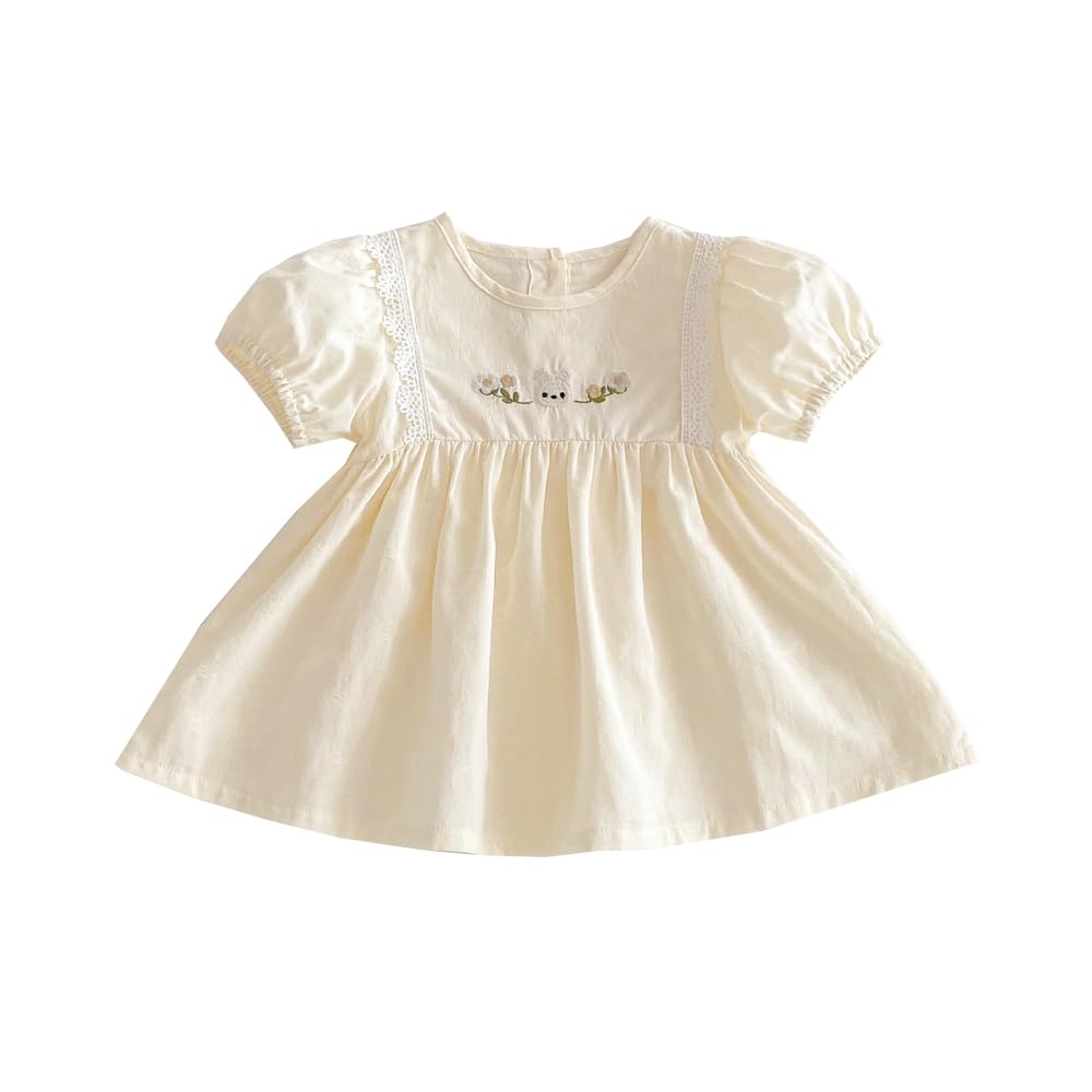 【送料無料】[Baby koi] ガールズ服襟付き半袖ワンピース女の子夏服子供バースデー通園服キッズ ...