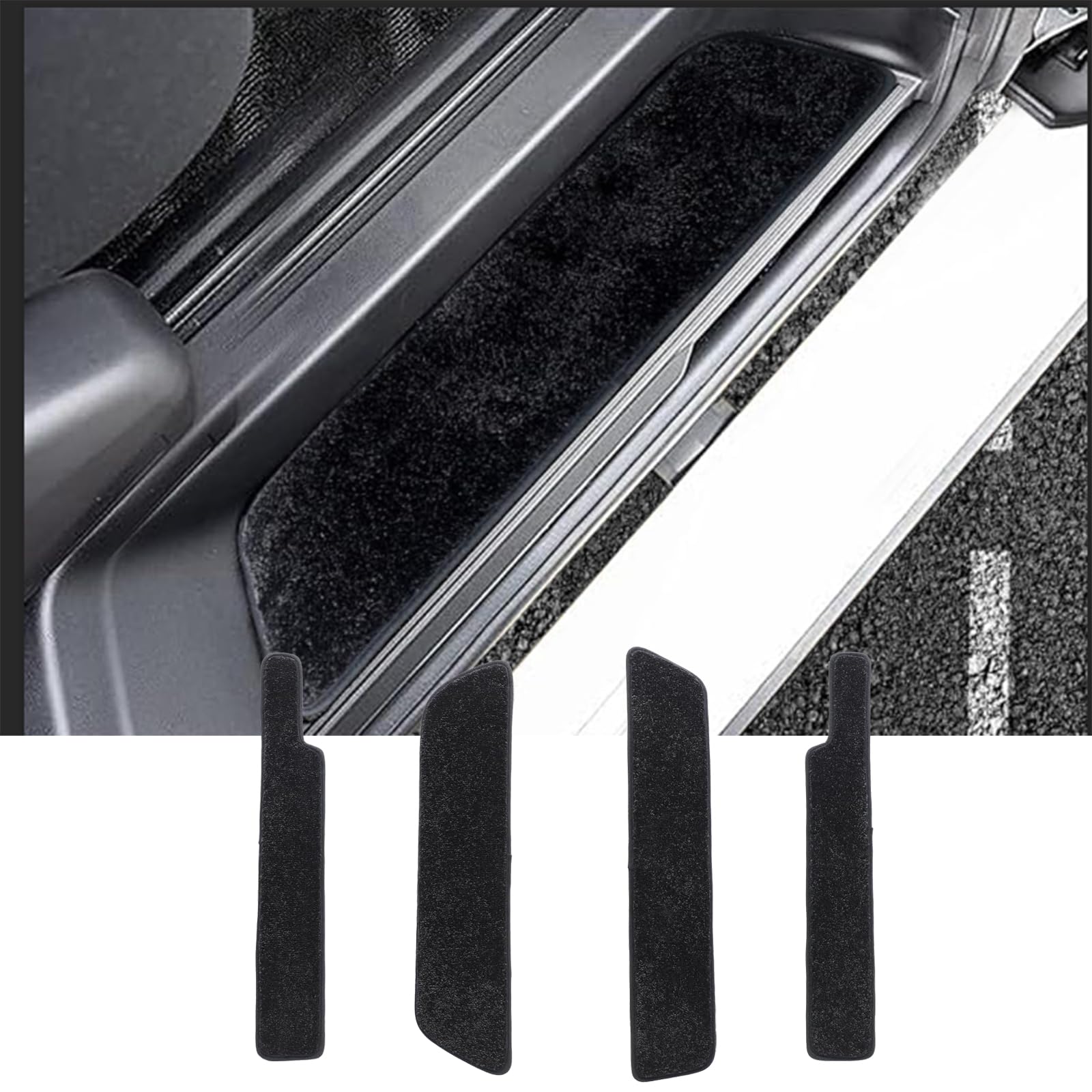 【送料無料】Fucaten 適合 三菱 新型デリカ DELICA D5-R D5（2019年2月～現行）ステップマット エントランスマット ドレスアップ 車用 4Pcsセット 色：ブラック