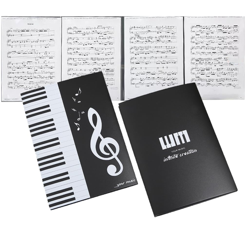 【送料無料】GEJ-Tech 楽譜ファイル 書き込める 4面 6枚収納可 A4サイズ 4ページ展開 ピアノ 伴奏 吹奏..