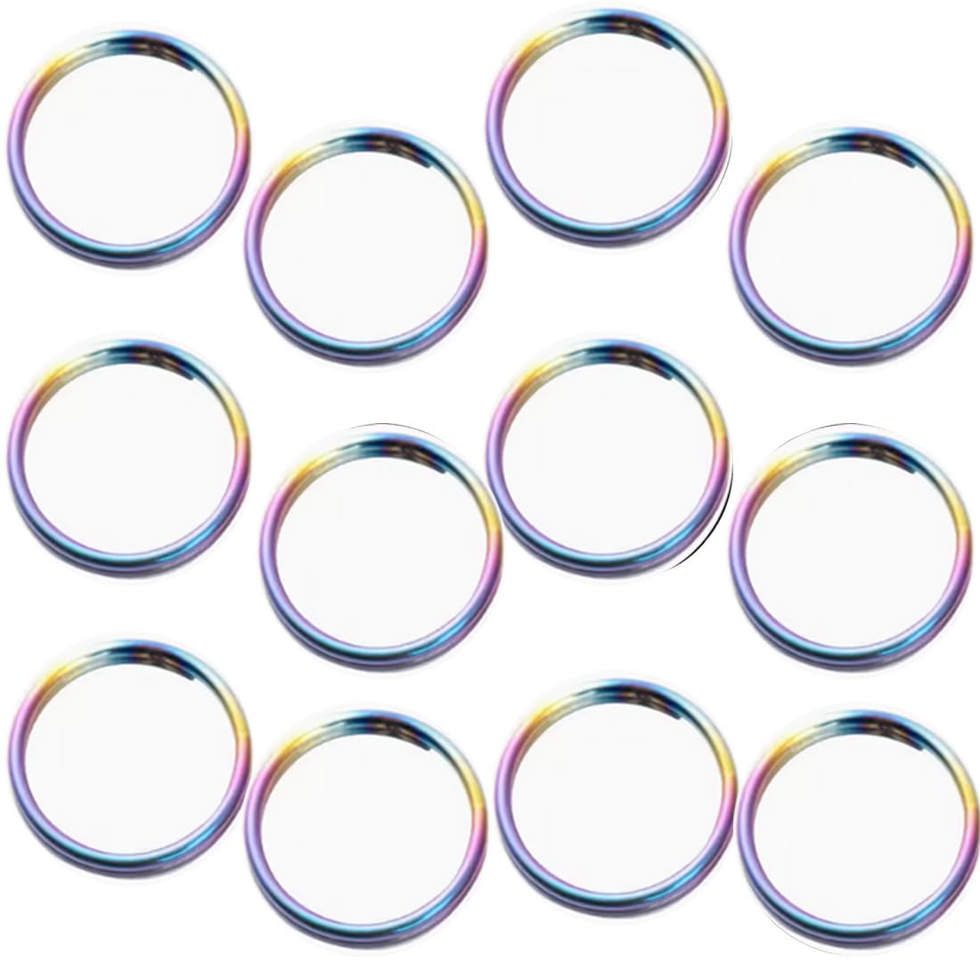 【送料無料】[GEJ-Tech] チタン リング キーホルダー キーリング 小さい 二重リング 丸押 キーフック ..