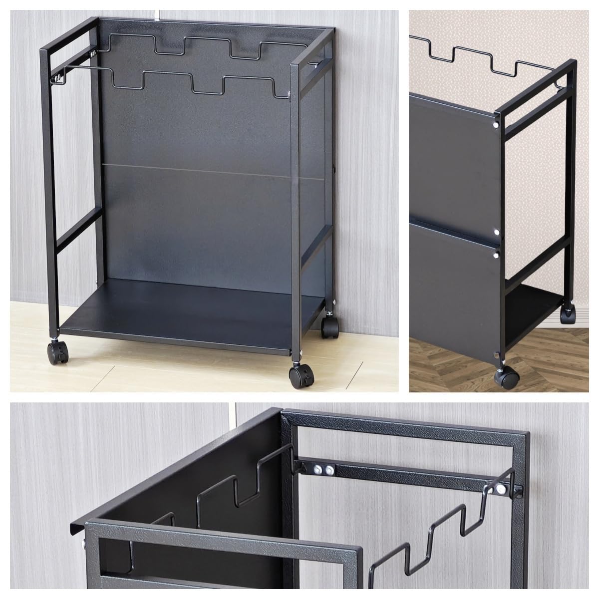 【送料無料】Secchuu 目隠し分別ダストワゴン 3分別 スチール製 ゴミ袋ホルダー W50.5XD32XH63cm ゴミ..