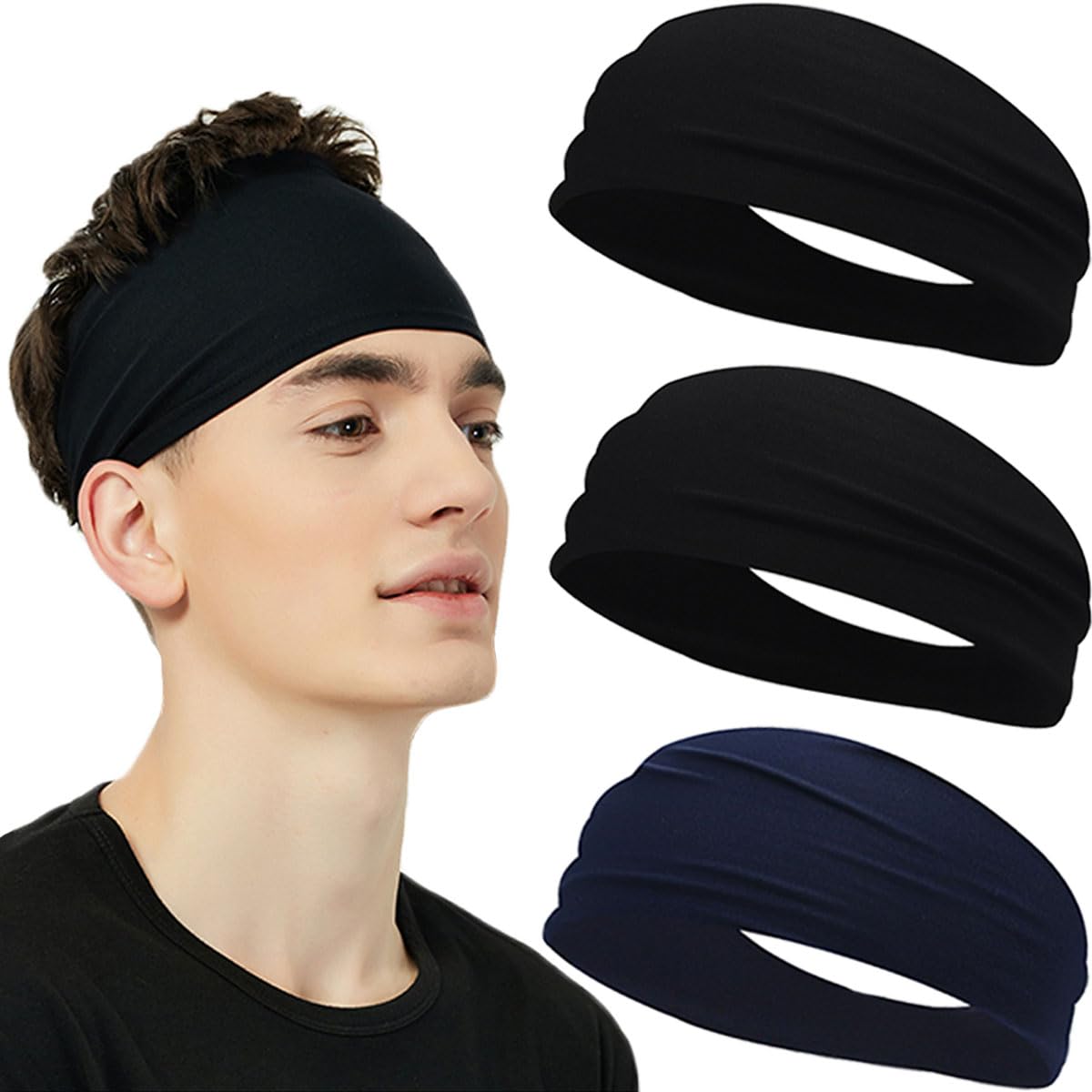 【送料無料】ヘアバンド メンズ レディース ヘッドバンド ヘアターバン バンダナ【スポーツ用 ・髪留め..