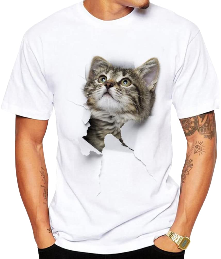 【送料無料】[aspersio] [アスペルシオ] シンプル プリント オシャレ ストリート Tシャツ ユニセックス 色：おねだりニャンコデザイン、サイズ：XL