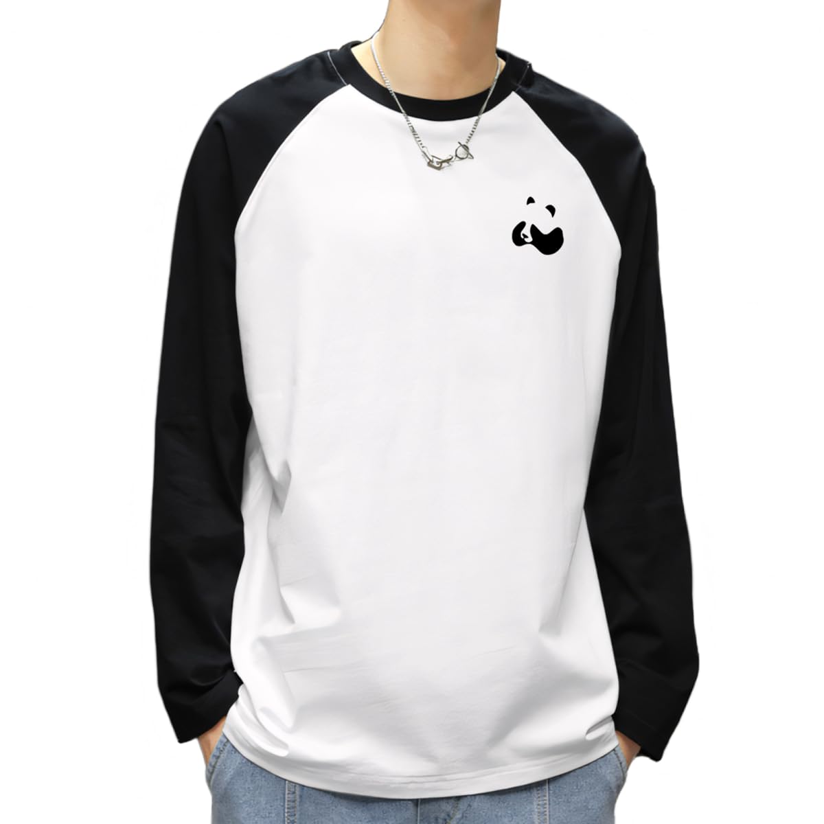 【送料無料】[uptoyou] 長袖 Tシャツ メンズ 綿100％ 透けない ラグランスリーブ ロングTシャツ 無地 ..