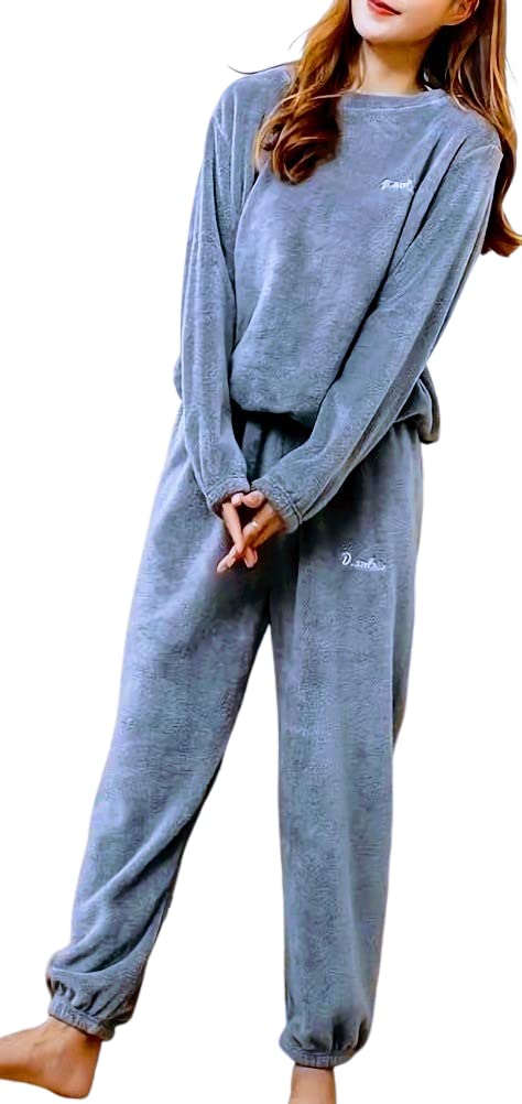 【送料無料】[aspersio] [アスペルシオ] ふわふわ ルームウェア 長袖 長ズボン かわいい セットアップ パジャマ レディース 色：ベイビーブルー、サイズ：M