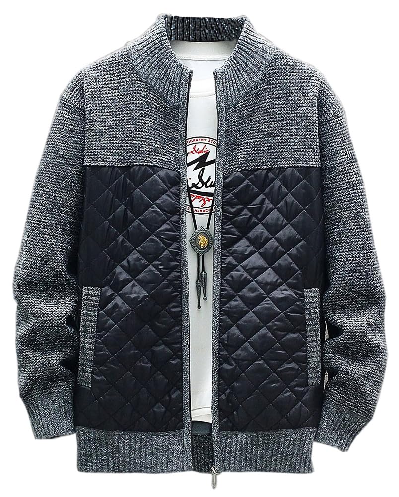 【送料無料】[aspersio] [アスペルシオ] 長袖 スタイリッシュ フルジップ ニット ジャケット メンズ 色..