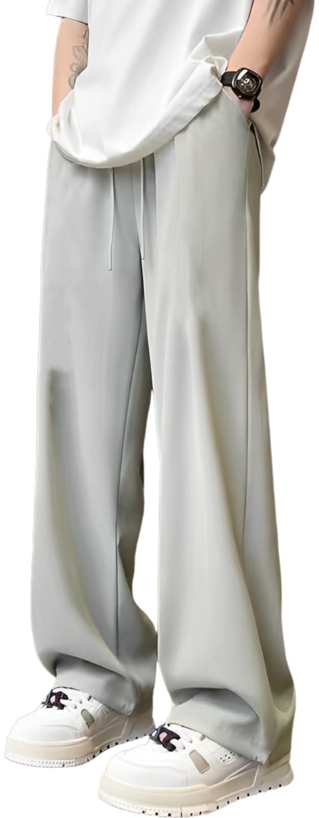 【送料無料】[aspersio] [アスペルシオ] サラサラ ストリート ワイドパンツ 爽やか 涼しい 快適 通勤 ..