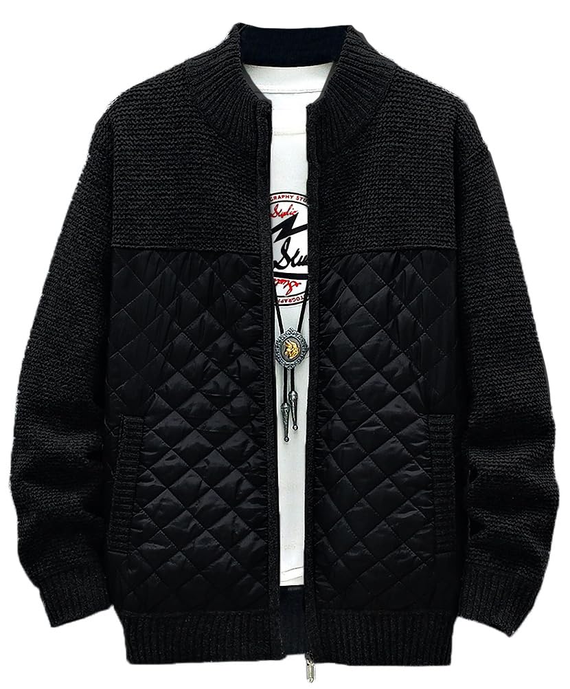 【送料無料】[aspersio] [アスペルシオ] 長袖 スタイリッシュ フルジップ ニット ジャケット メンズ 色..