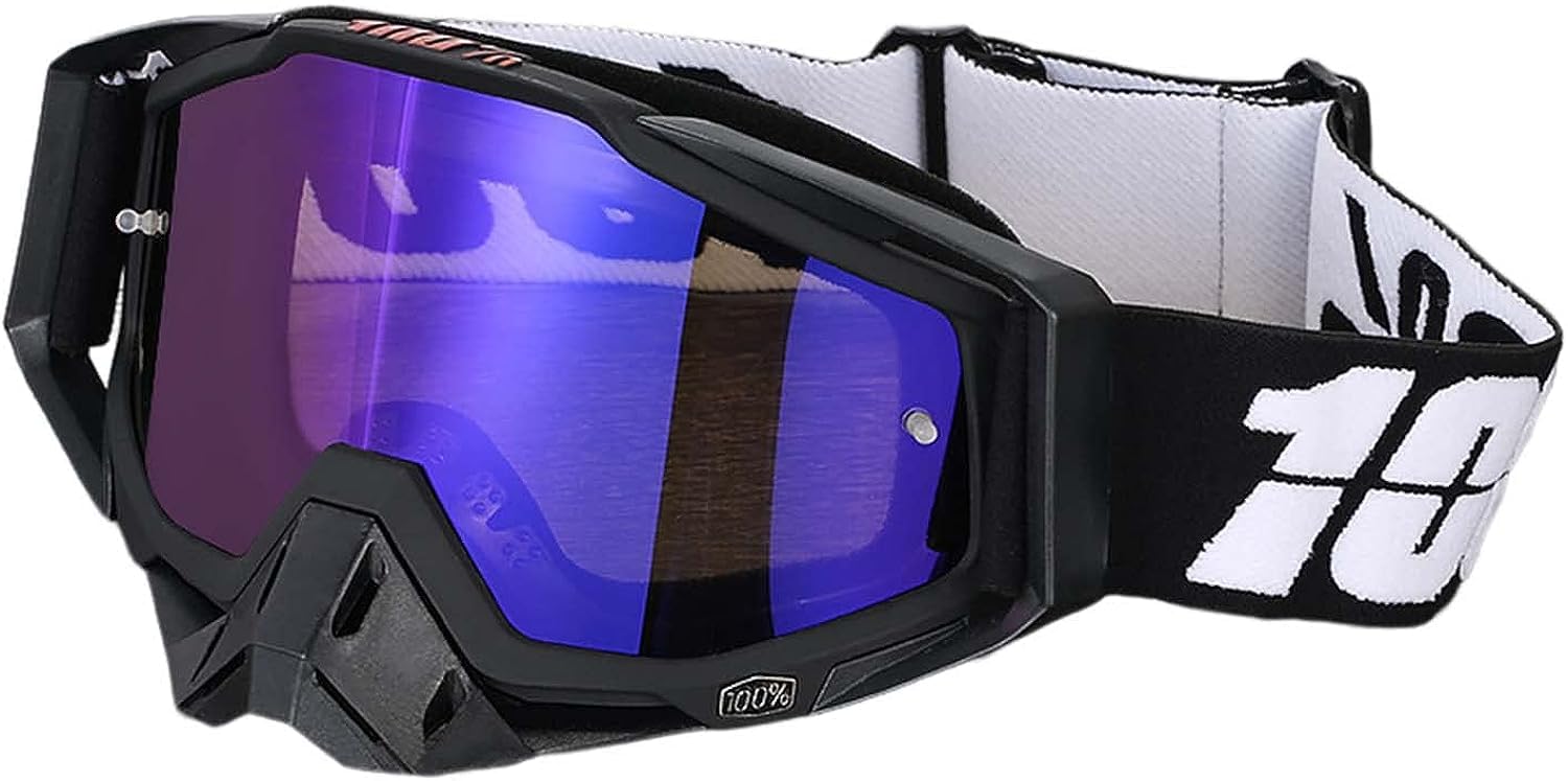 【送料無料】[DHAEY] モトクロス ゴーグル レンズ バイク 登山 柔軟 防塵防風 耐衝撃 広い視野 UVカット 曇り止め 滑り止め メガネ対応 サングラス ヘルメット対応 持ち歩き 収納便利 通勤用 清掃作業用 冬季運動 男女兼用 (C7)
