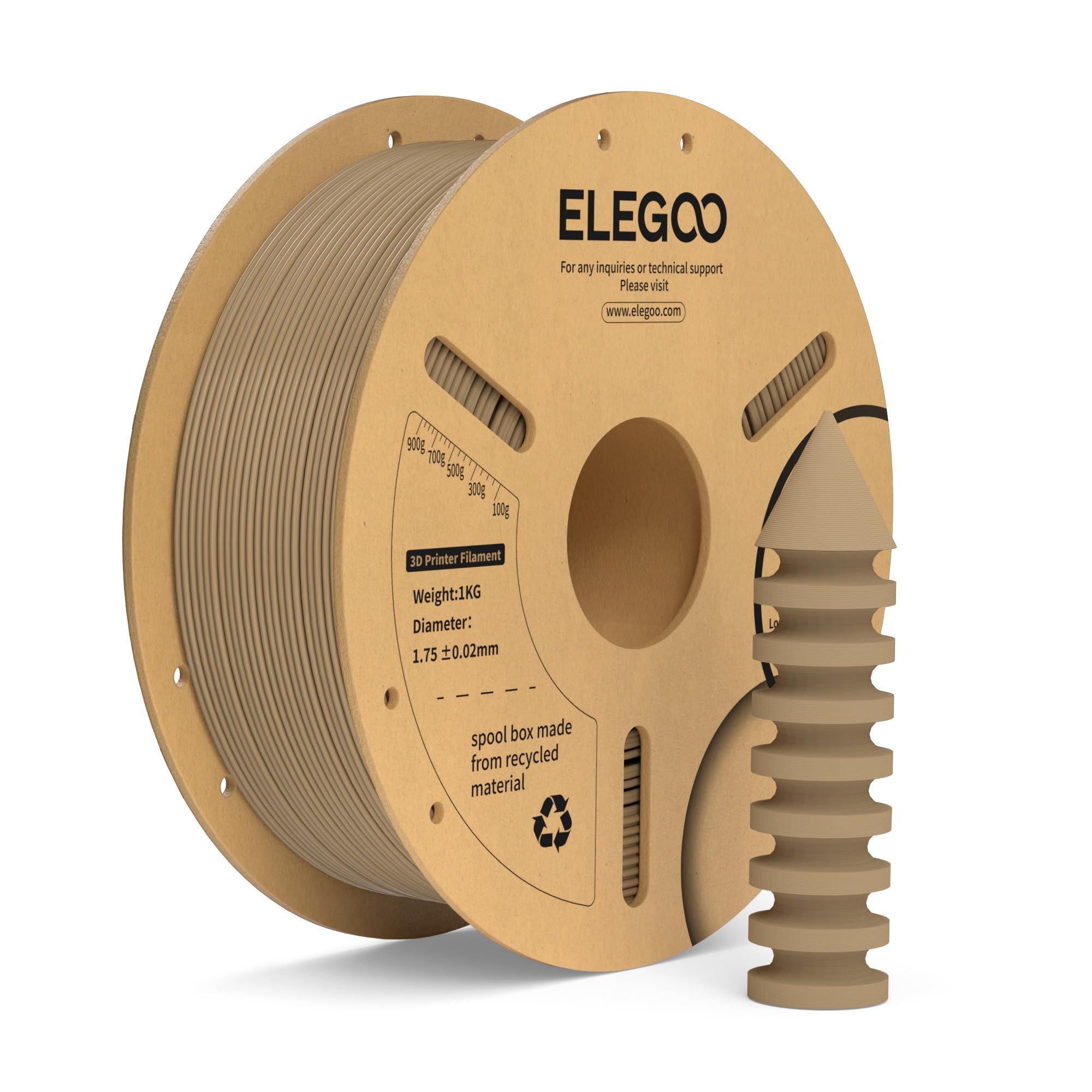 【送料無料】ELEGOO PLA+ 3Dプリンターフィラメント 色：ウッド