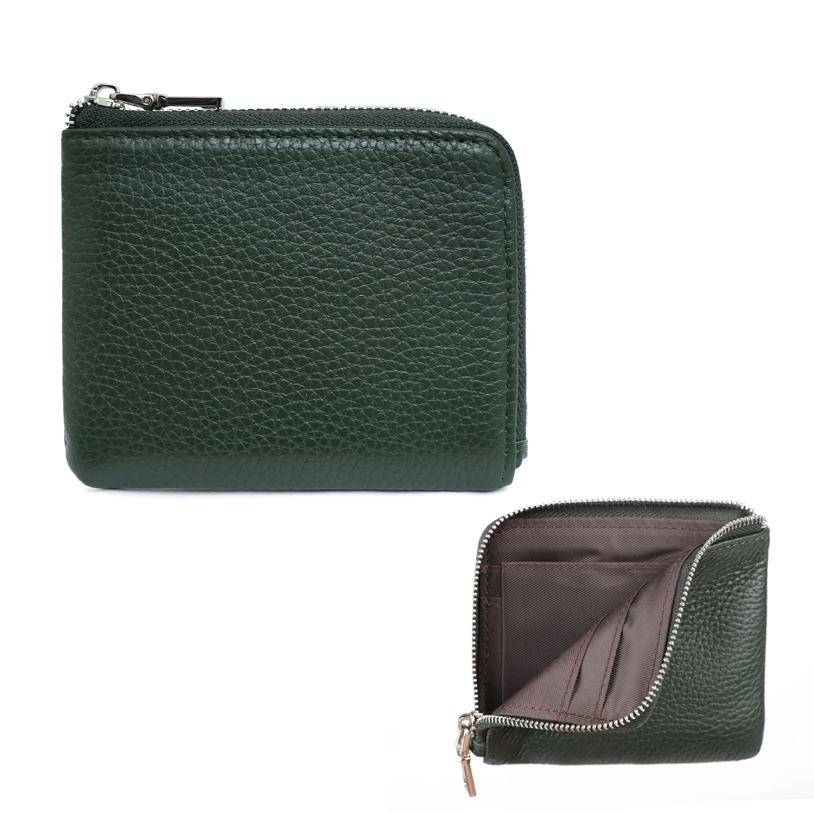 【送料無料】[imeetu] ミニ財布 薄型 L字ファスナー 本革 大容量 小銭入れ 薄い 軽量 スリム コンパク..