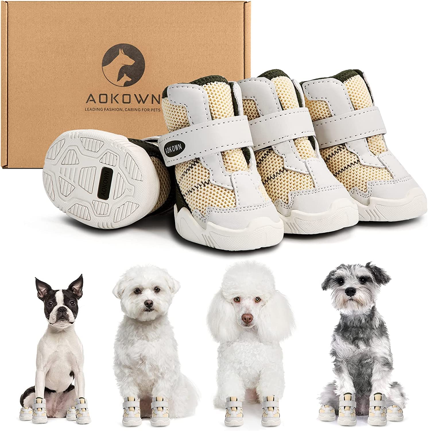 【送料無料】犬靴 犬用メッシュシューズ ドッグブーツ ドッグくつ 小型犬 テープ付き 滑り止め 長靴 ...