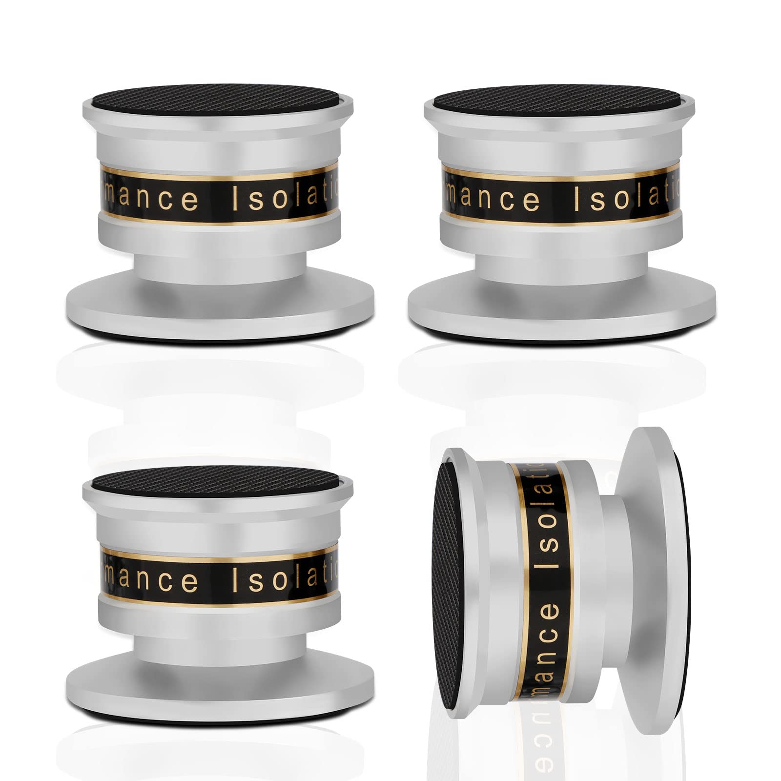 【送料無料】Monosaudio 4Pcs スピーカースパイク インシュレーター スピーカー オーディオ用インシュレーター 色：シルバー