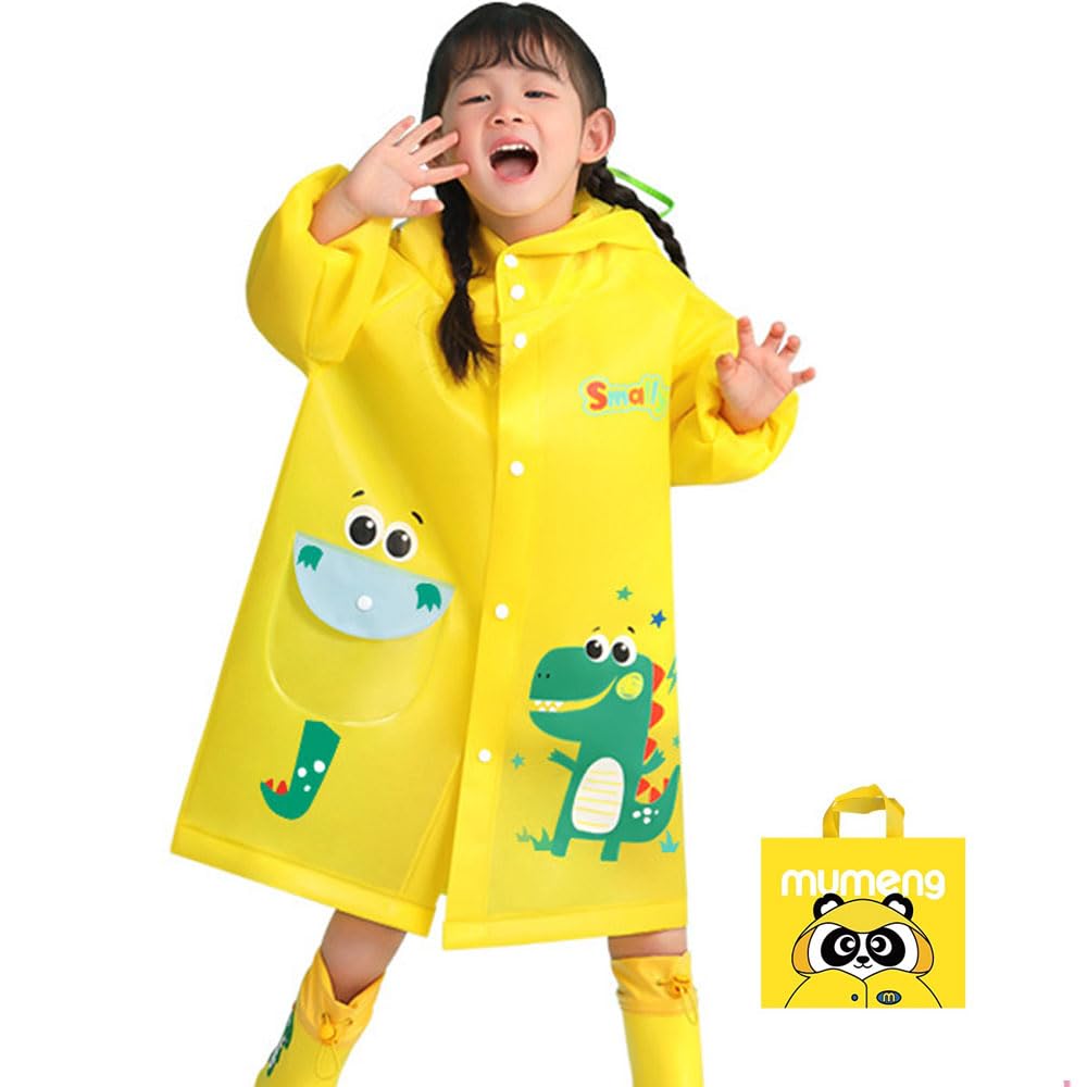 【送料無料】[HYJEAL] キッズ レインコート 防水加工 反射テープ付き 子供 女の子 男の子恐竜柄 ユニコ..