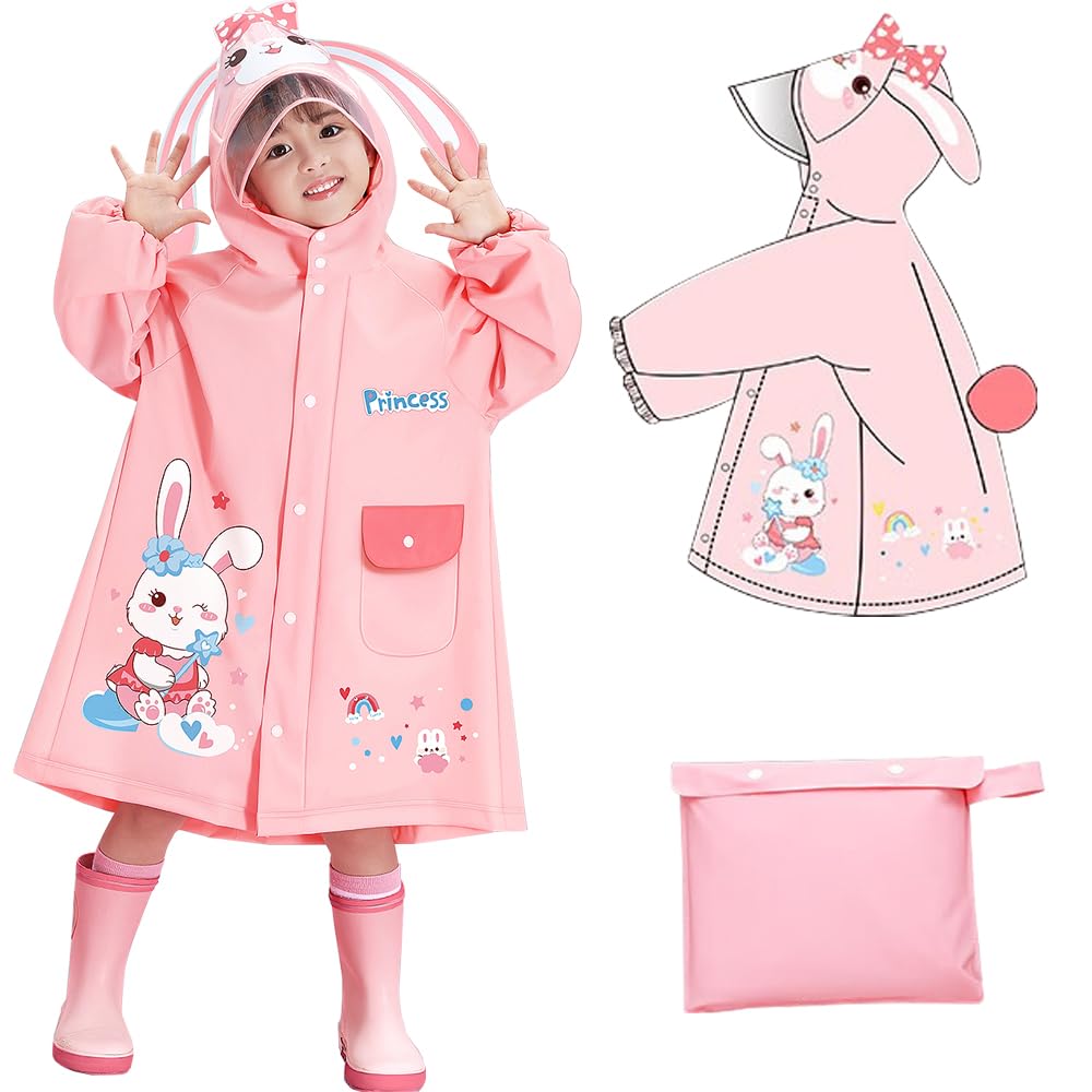 【送料無料】[HYJEAL] キッズ レインコート 防水加工 反射テープ付き 子供 女の子 男の子恐竜柄 ユニコ..