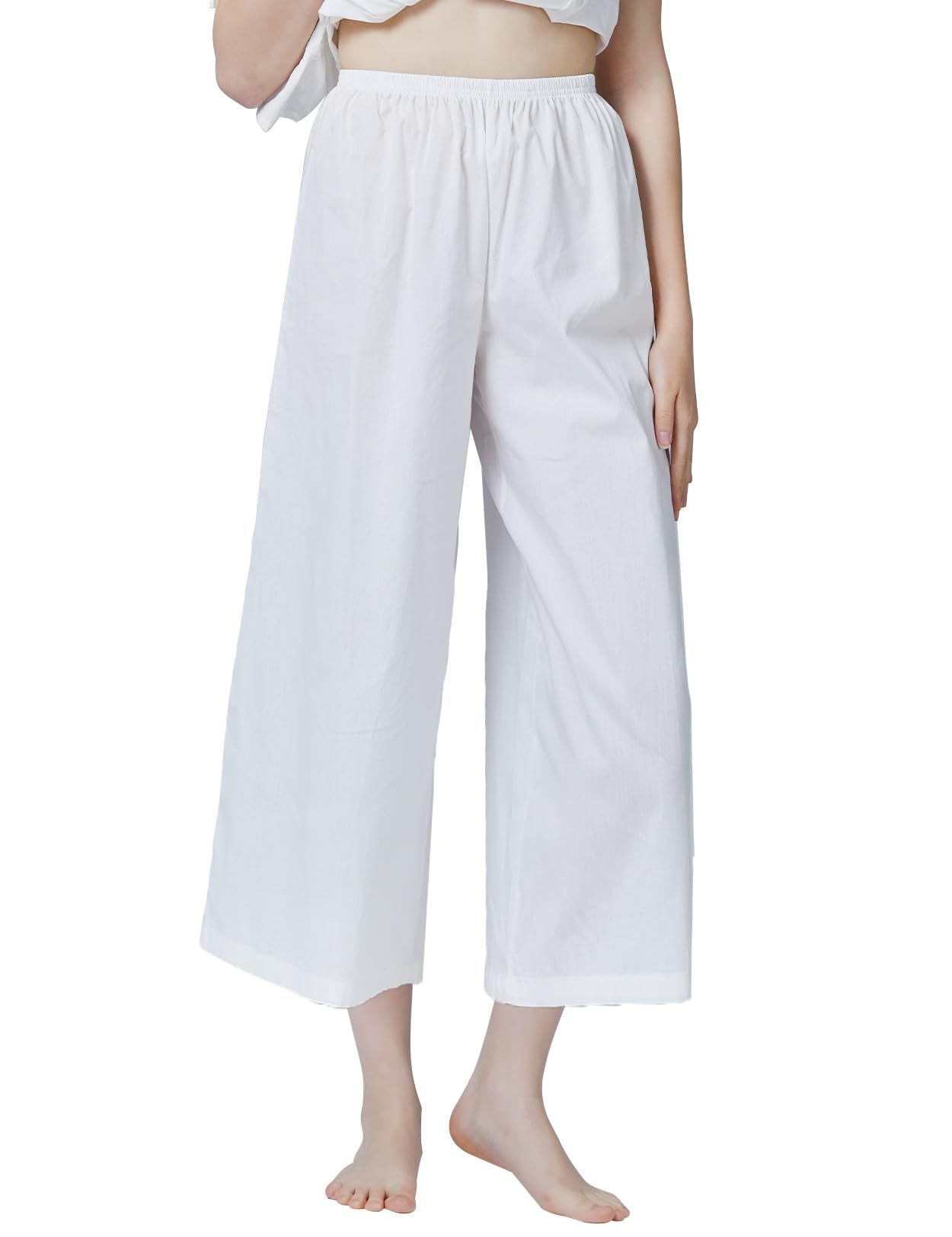 【送料無料】[BEAUTELICATE] レディースパンツ 綿刺繍裾 クレープパンツペチパンツボトムス ショートク..