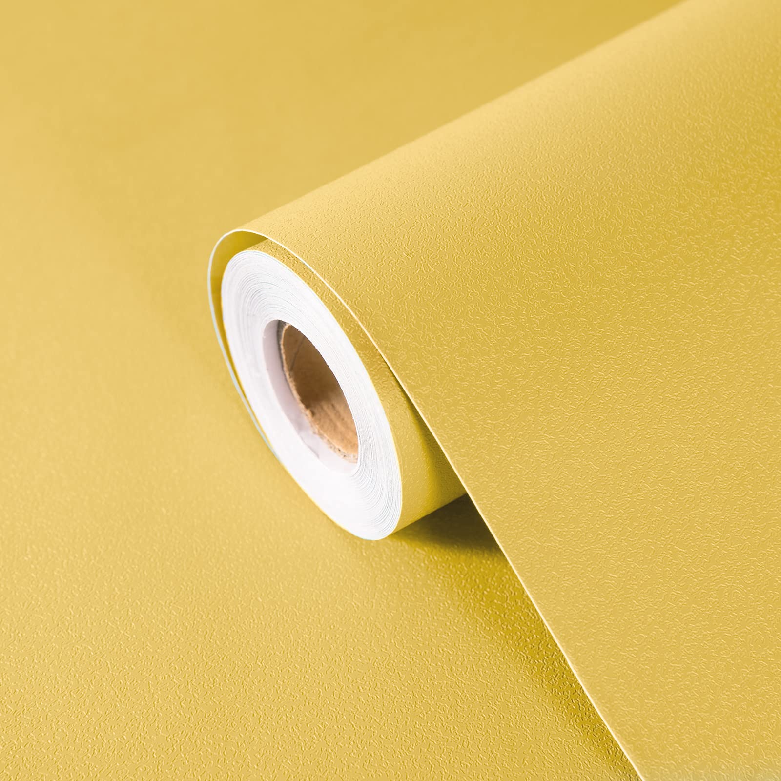 【送料無料】FOLU 壁紙シール おしゃれ つや消し 色：319-イエロー、サイズ：幅40 cm x 長さ10 m