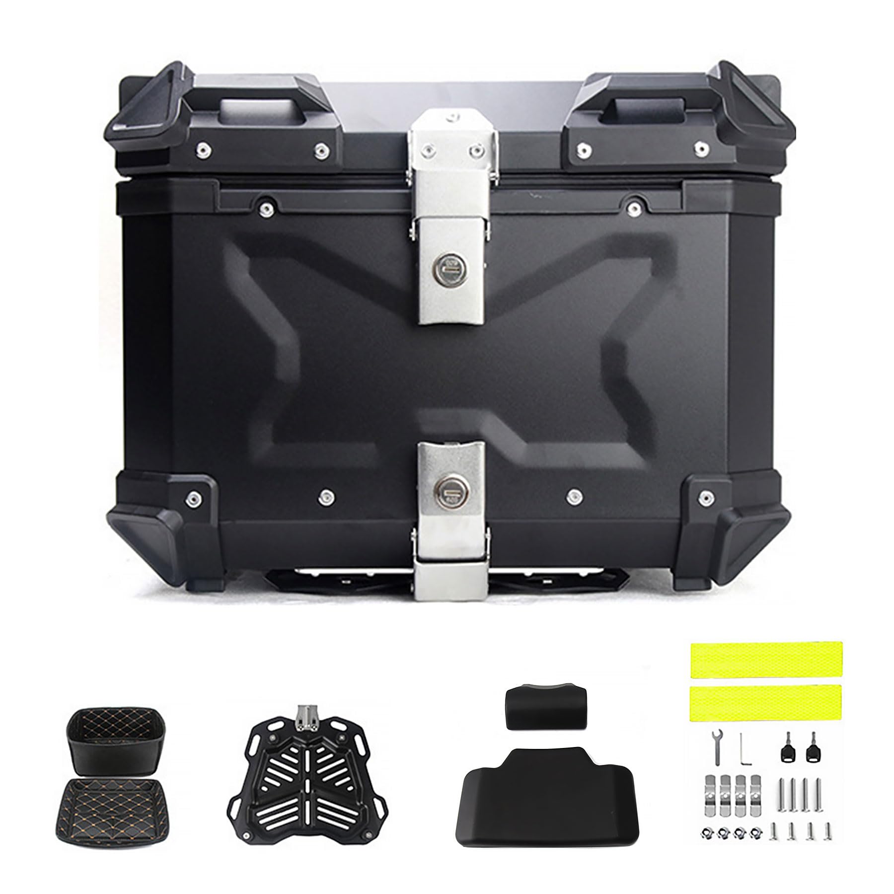 【送料無料】DODOGOD リアボックス トップケース バイク用リアボックス 四角 アルミ 大容量  ...