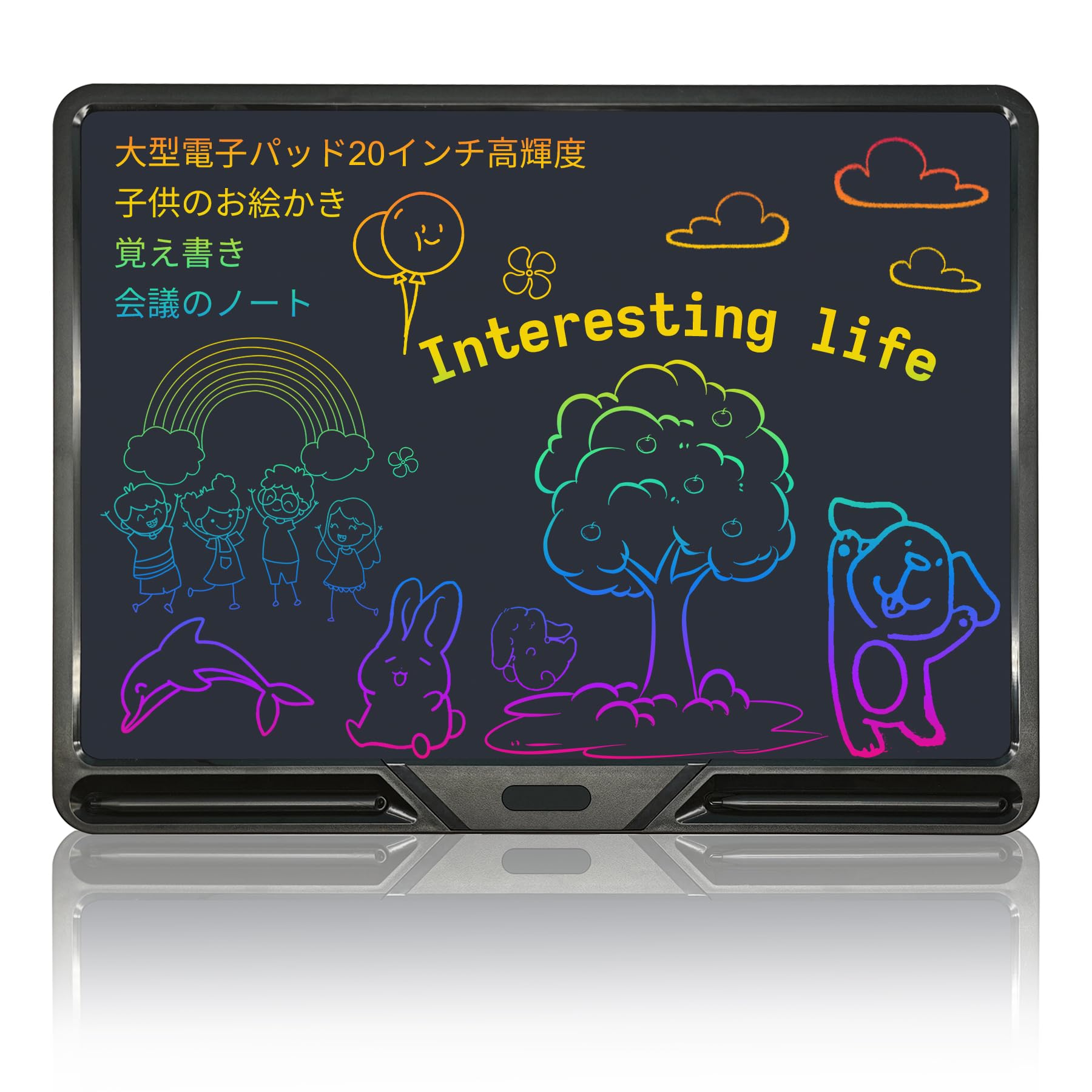 【送料無料】DODOGOD 電子メモパッド 電子メモ 16インチ 大画面高輝度電子メモ帳 電子パッド 消去ロッ..