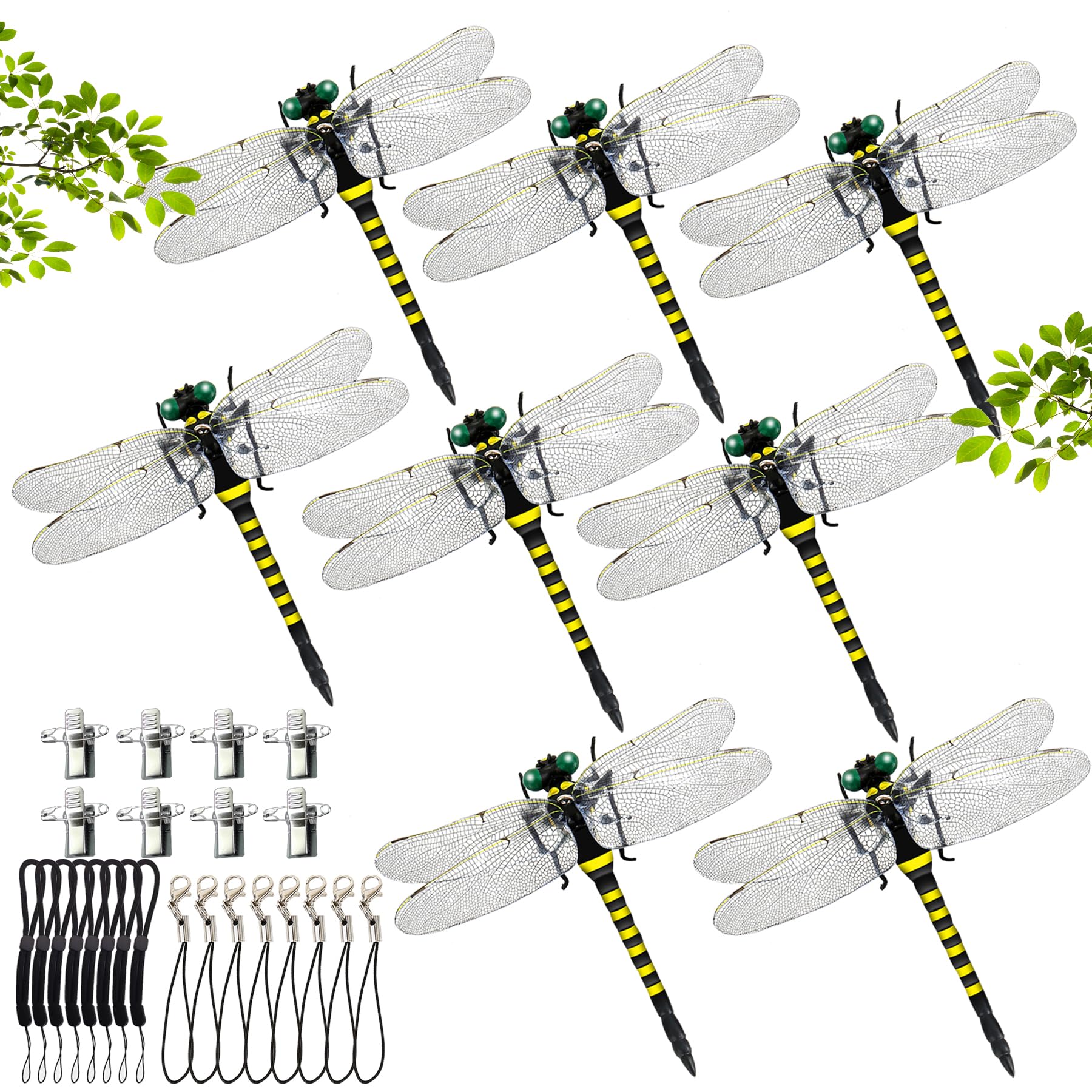 【送料無料】DODOGOD 虫除けトンボ 虫除けグッズ 5匹セット 正規品 大きい 12cm 伸縮ストラップき 安全..