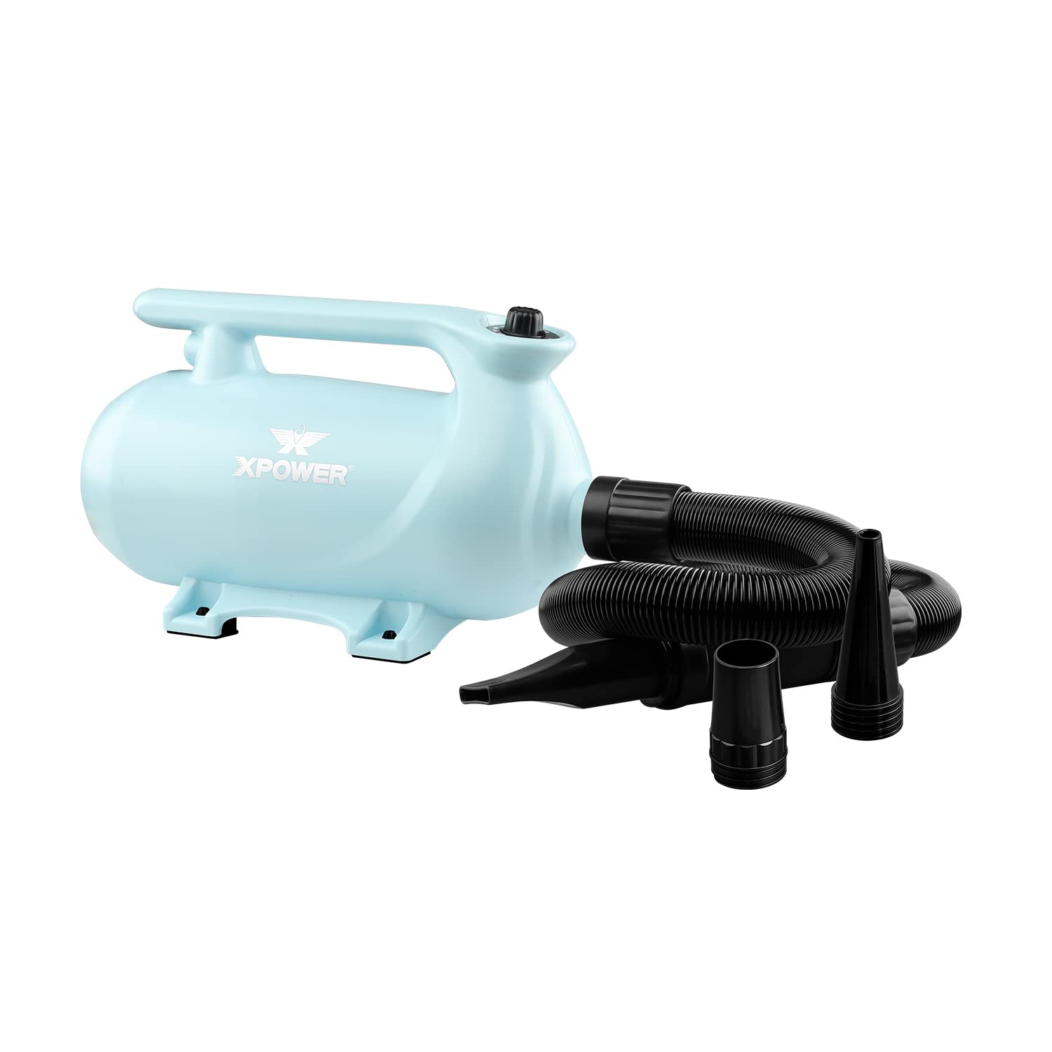 【送料無料】XPower B-163 ペットドライヤー 低騒音 二段階調節可能な熱設定 三つのノズル付き 携帯用ペット用ドライヤー 3色オプション 色：ブルー