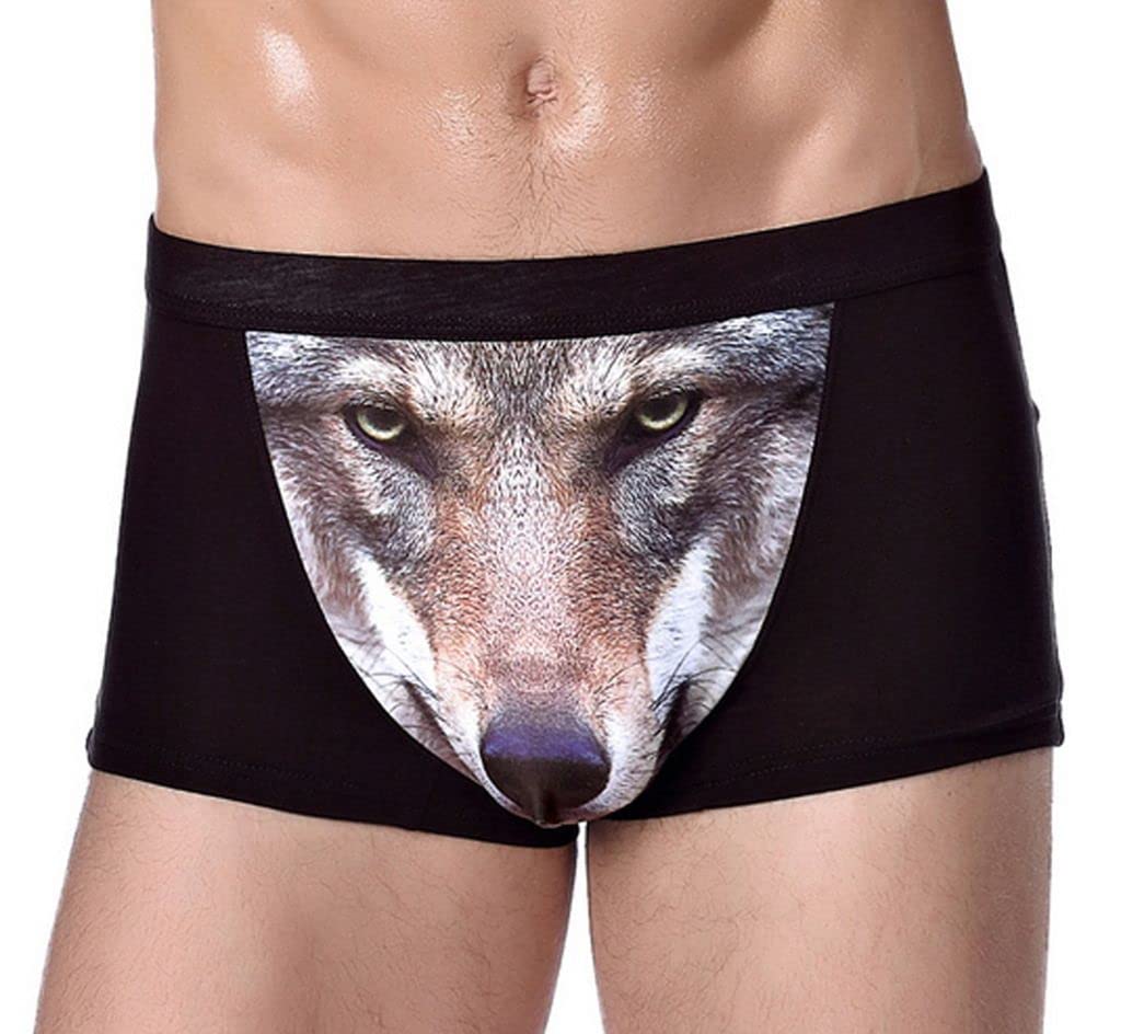 【送料無料】[YiyiLai] モダール ボクサーパンツ メンズ 下着 動物 前閉じ 吸水速乾 通気 ボクサーブリ..