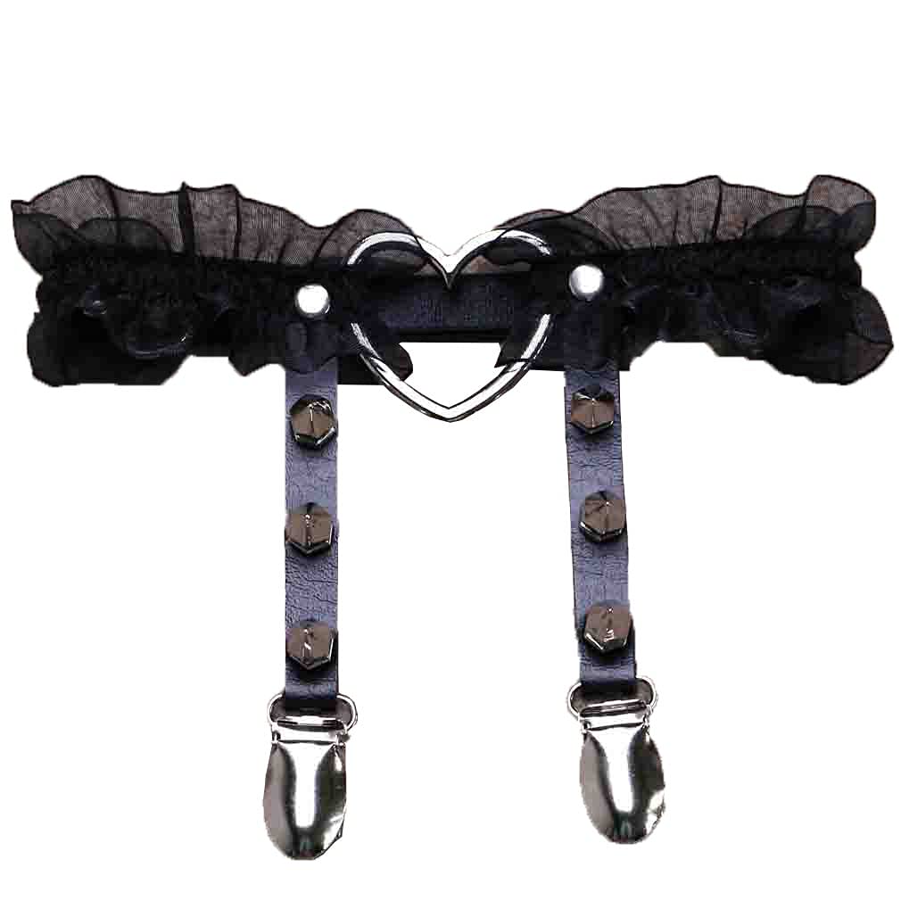 【送料無料】Jixin4you レッグガーター レディース レース ハート型 レッグリング ソックスガーター ガ..