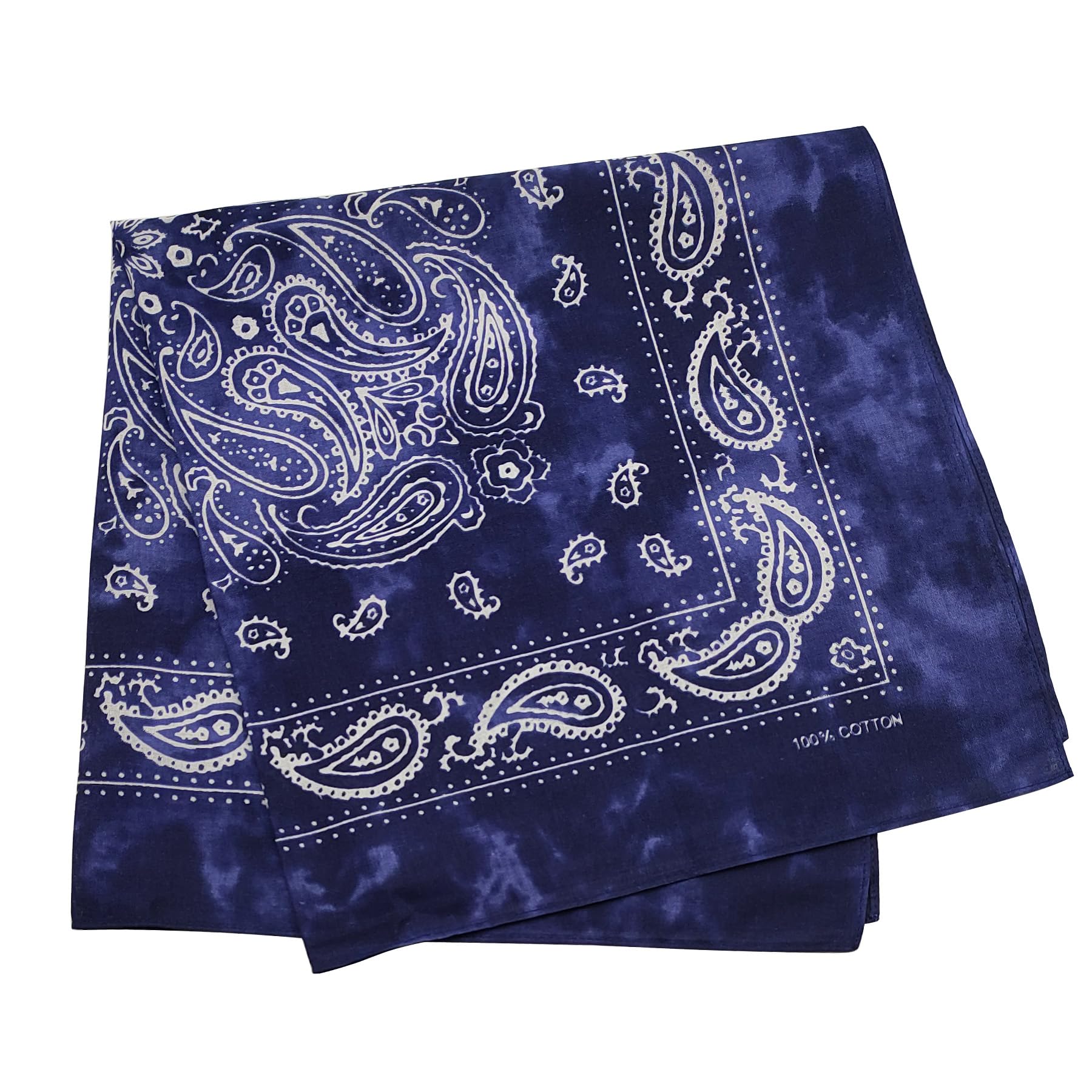 【送料無料】[Trifong] バンダナ ユニセックス 綿100% コットン カシューナッツ柄 ペイズリー ハンカチ..