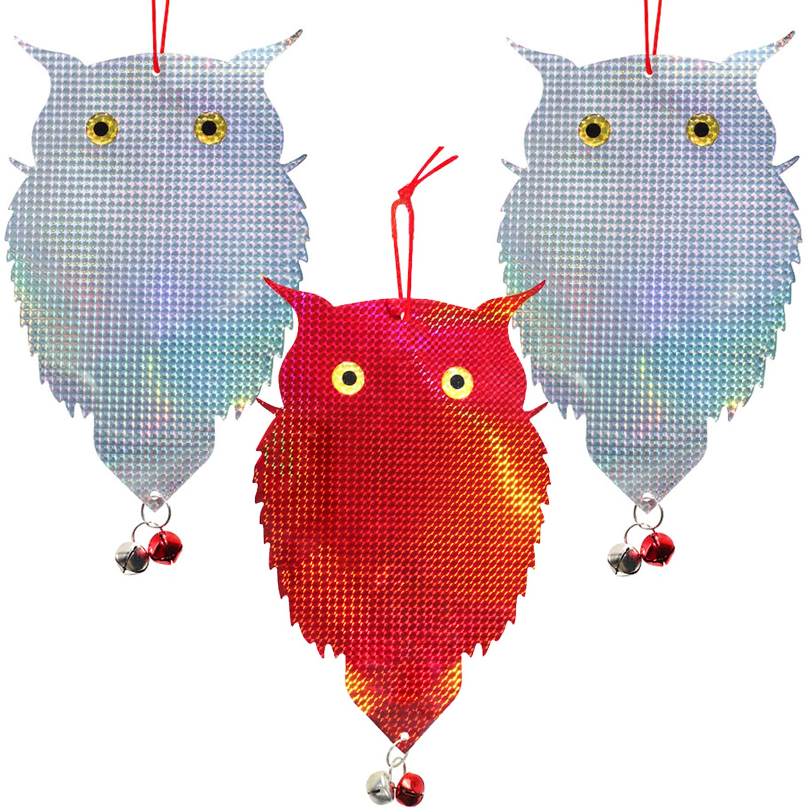 【送料無料】5WYOUKE 3枚 鳩よけ 鳥よけ フクロウ 鳥の天敵 キラキラ 反射板 41cm 大きめサイズ 吊り下..