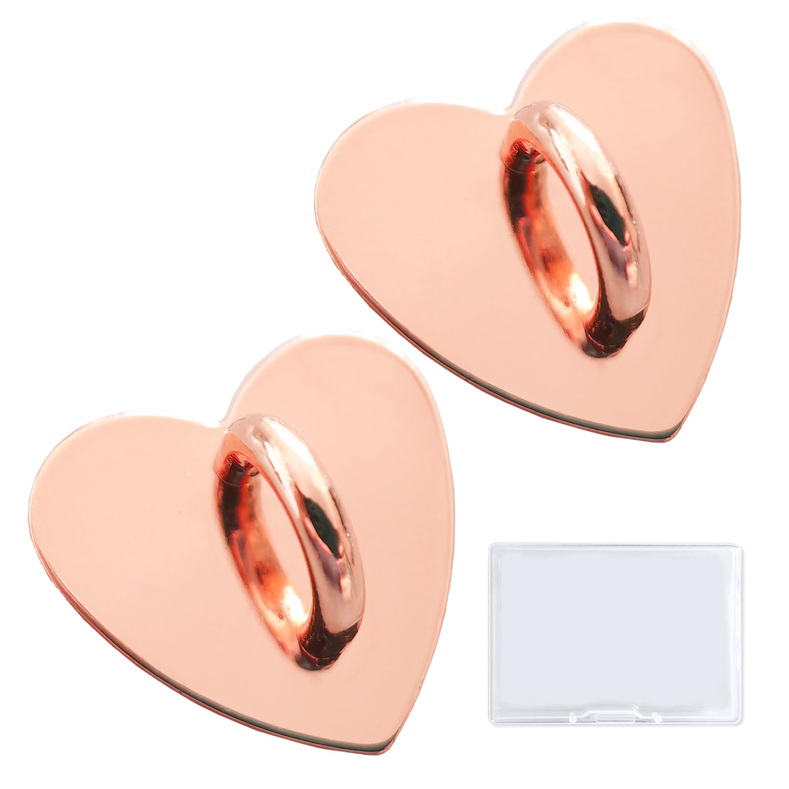 【送料無料】[5WYOUKE] キーリングハンガー ハート型 スマホチェーン チェーン パーツ 貼り付け スマホ..