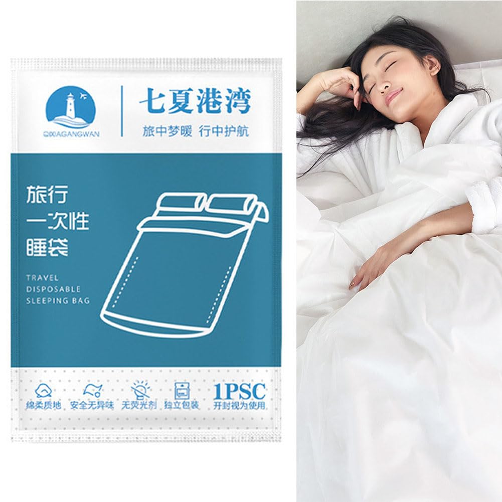 【送料無料】Moeagel 寝袋 使い捨て インナーシュラフ 肌触り良い 不織布 軽量 持ち運び便利 ...