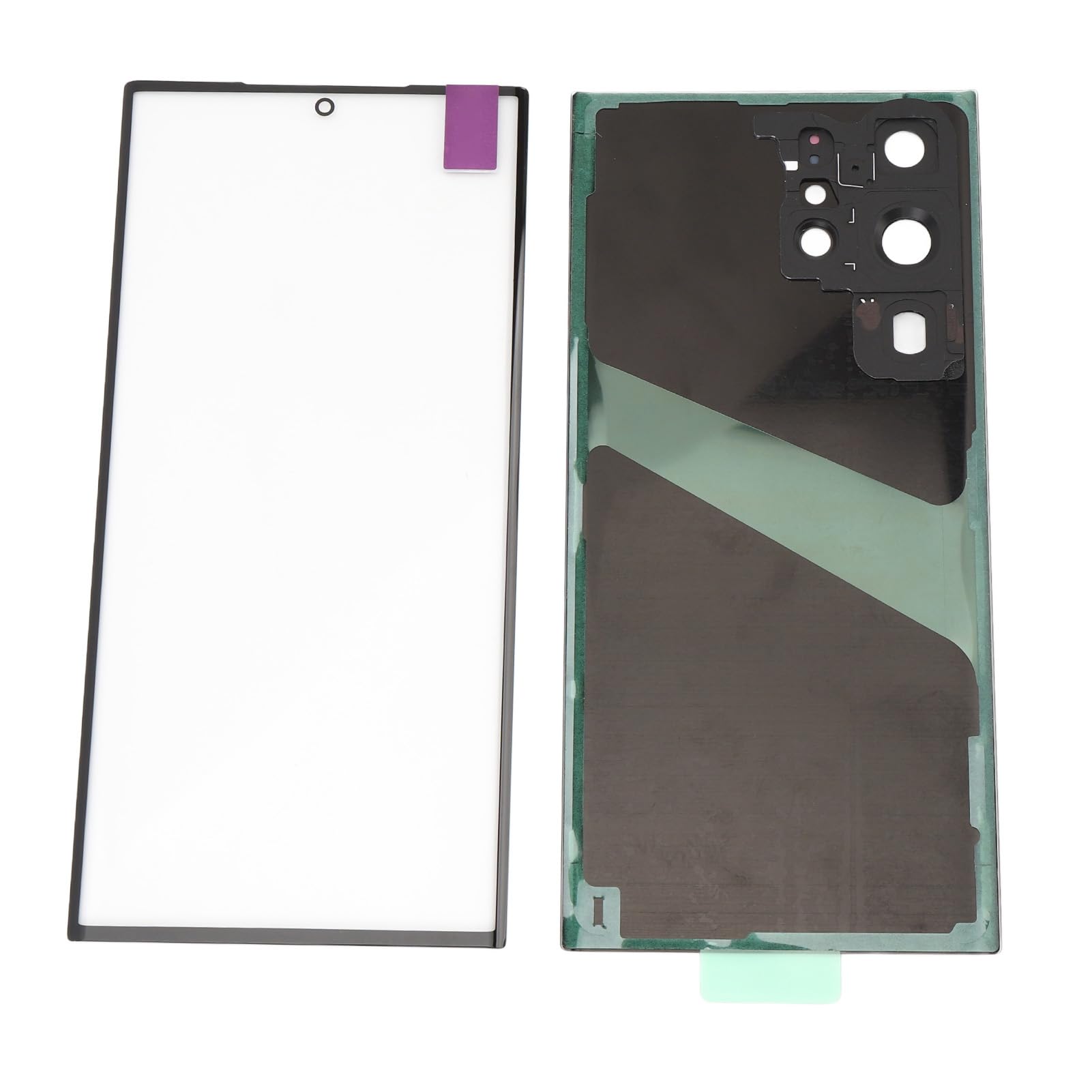 【送料無料】S23 Ultra 5G 用スクリーン修理キット、電話機前面外側レンズガラススクリーンと背面背面ガラスドアハウジングカバー交換、修理ツール付き、プロフェッショナルキット(4)