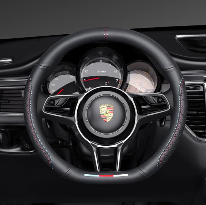 【送料無料】TATACLEA ステアリングホイールカバー、ナッパレザーで オールシーズン対応、外径 38 cm ..